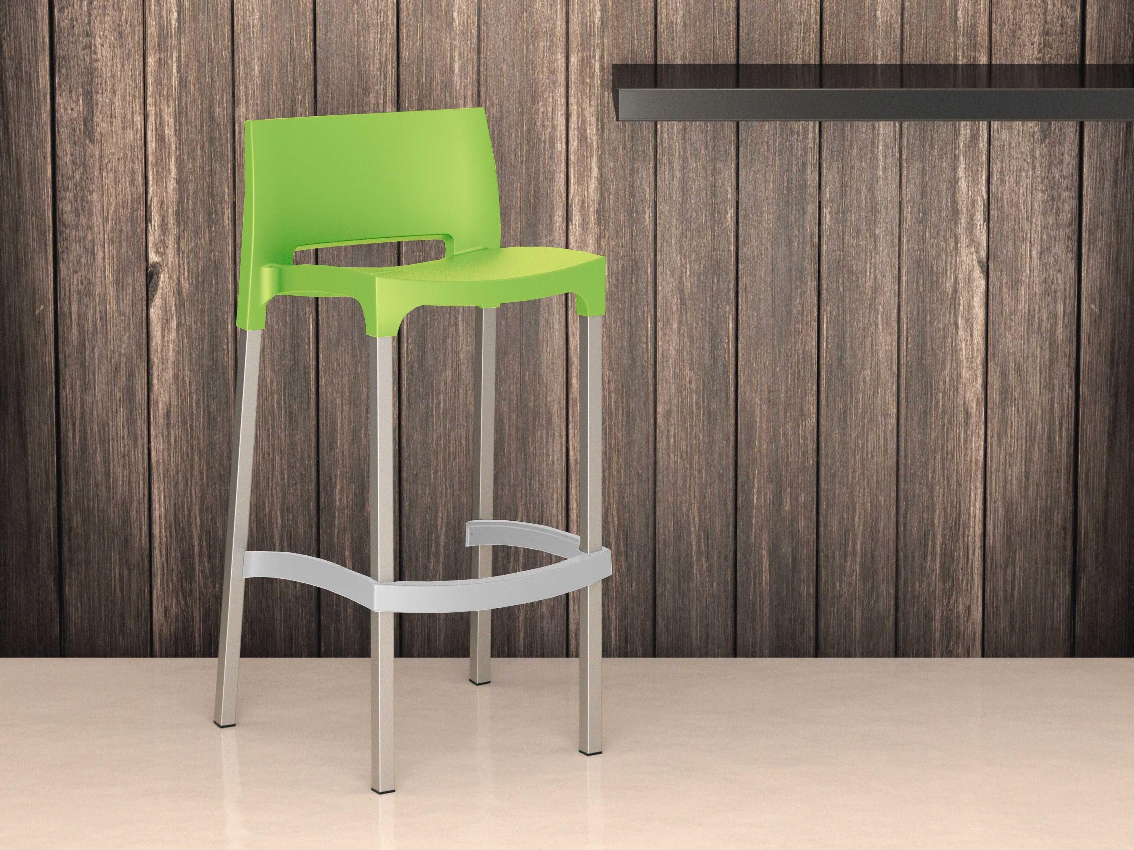 Compamia Gio Apple Green Aluminum Resin Bar Stool