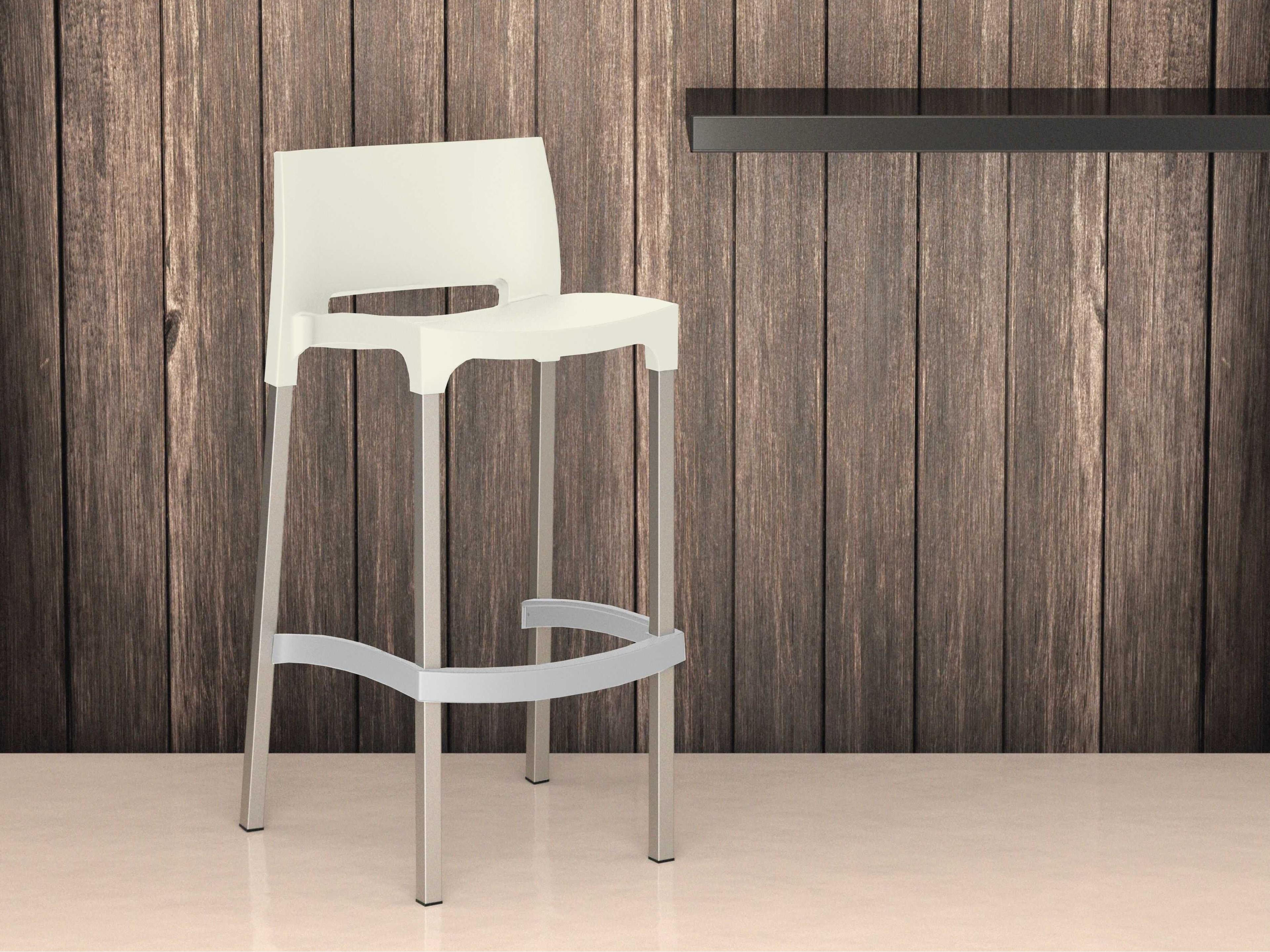 Compamia Gio Beige Aluminum Resin Bar Stool