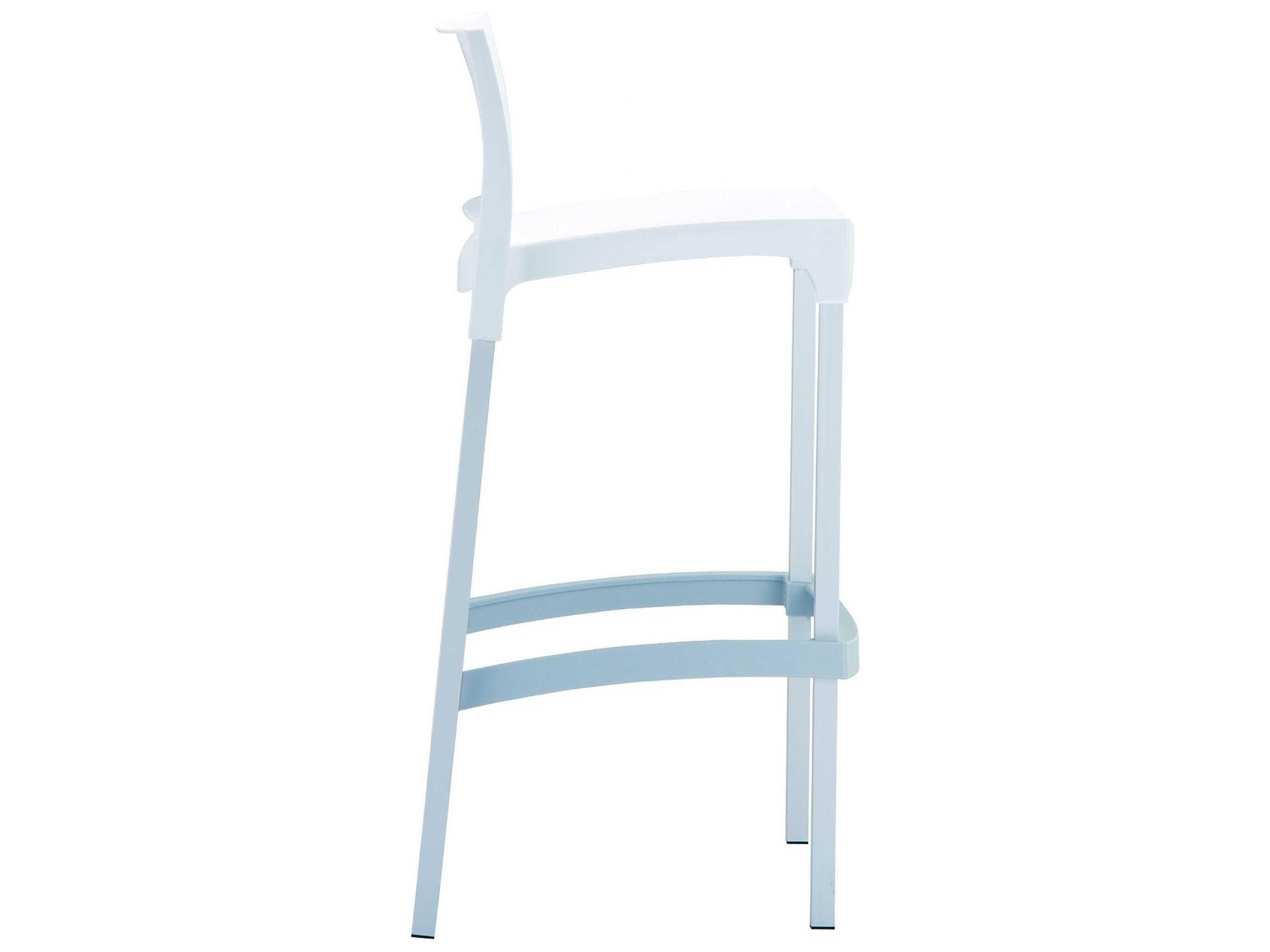 Compamia Gio White Aluminum Resin Bar Stool
