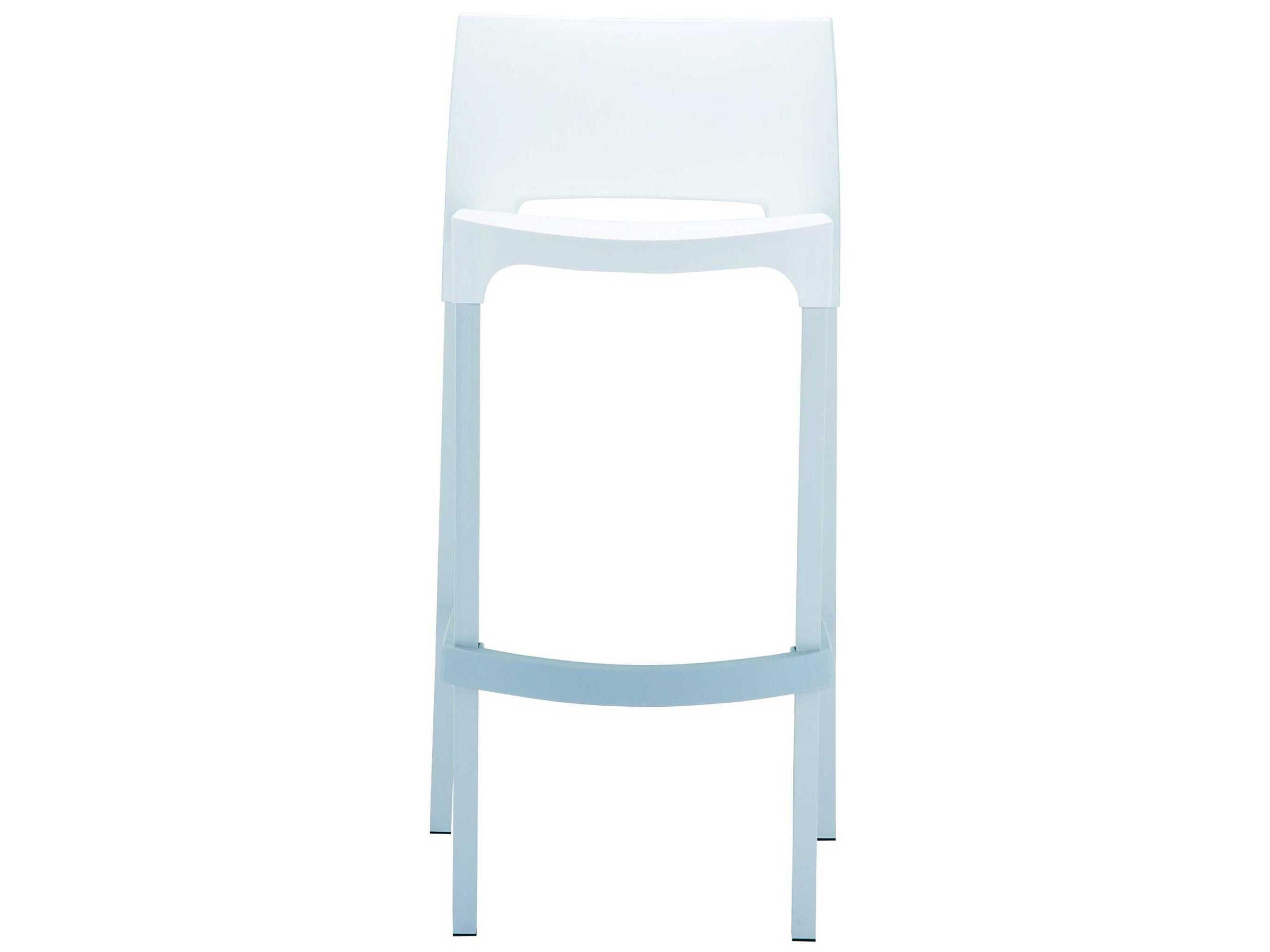 Compamia Gio White Aluminum Resin Bar Stool