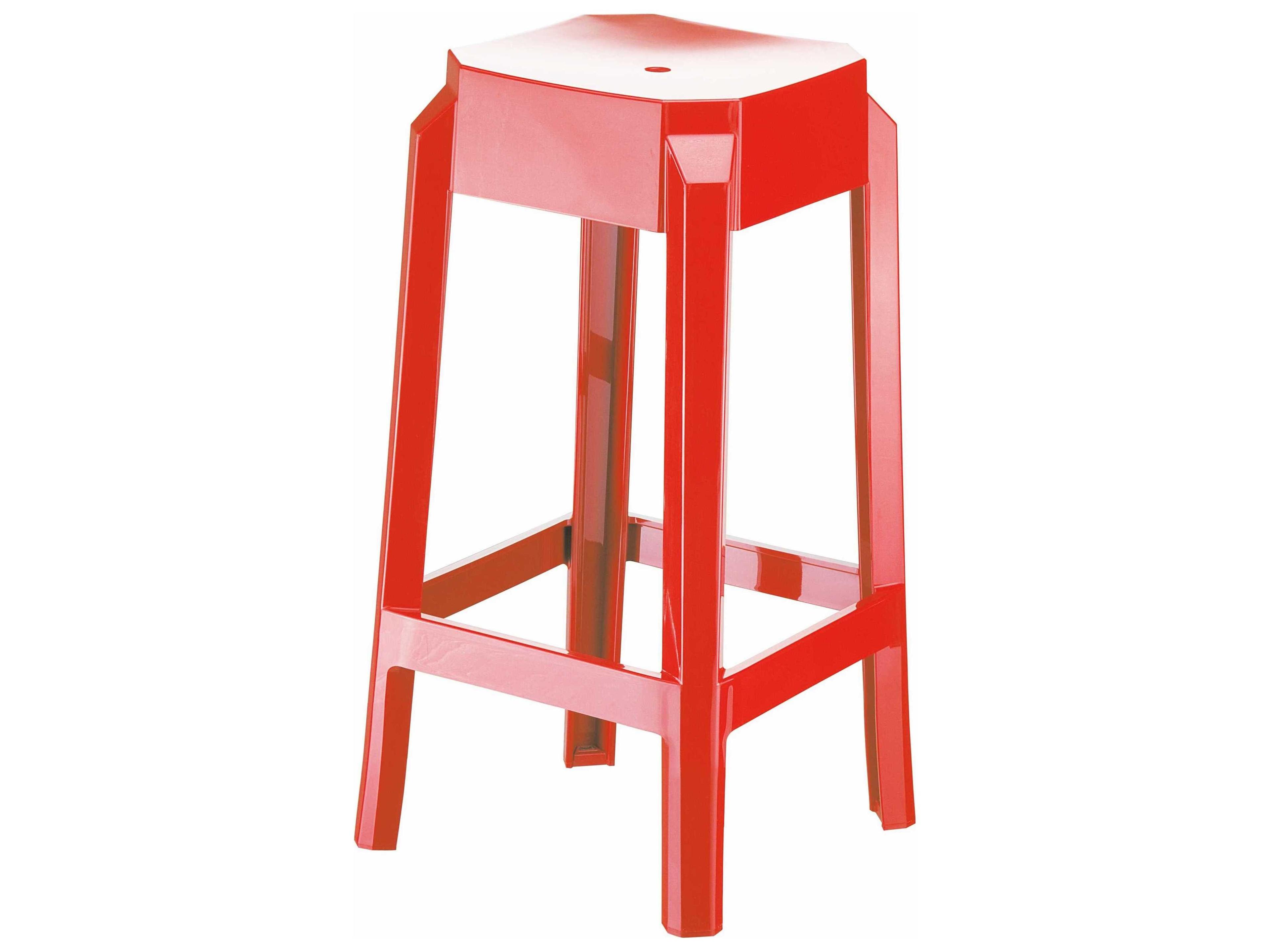 Fox Glossy Red Counter Stool