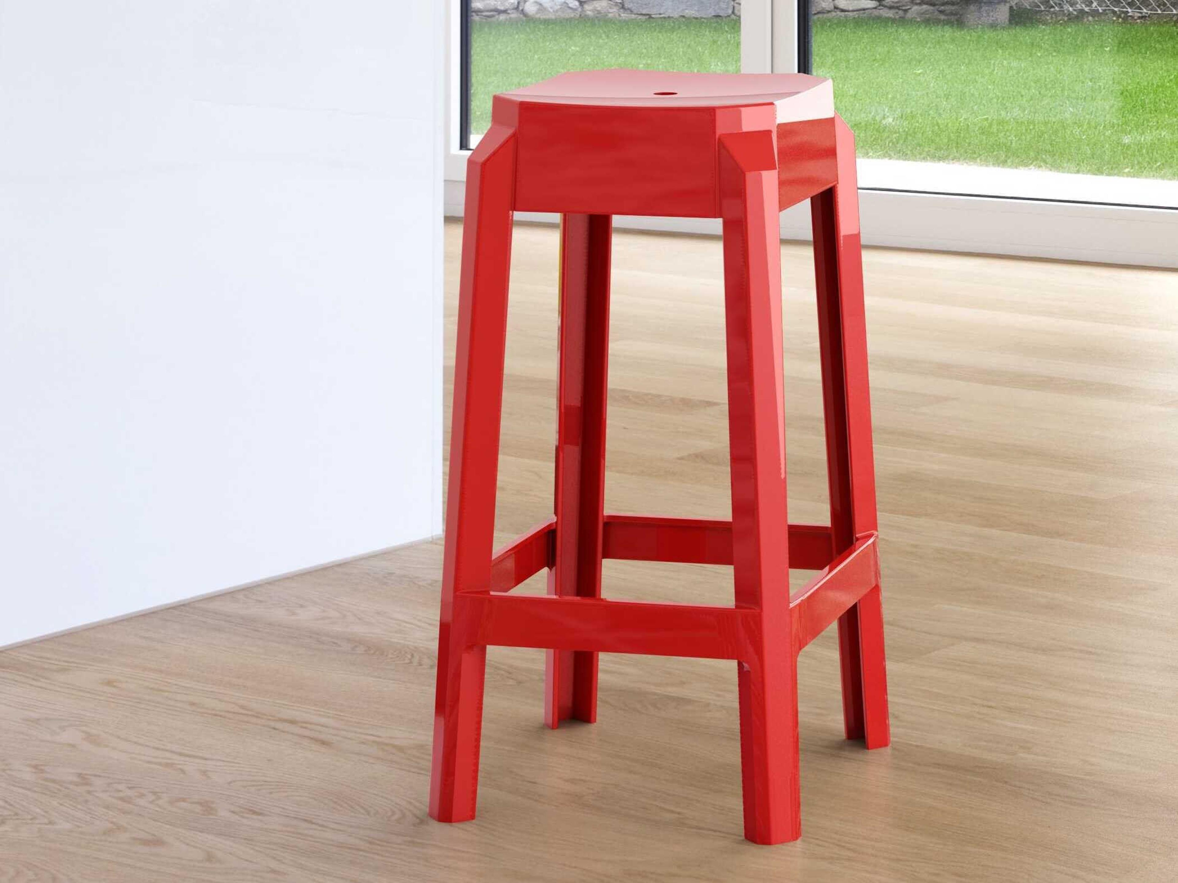 Compamia Fox Glossy Red Counter Stool