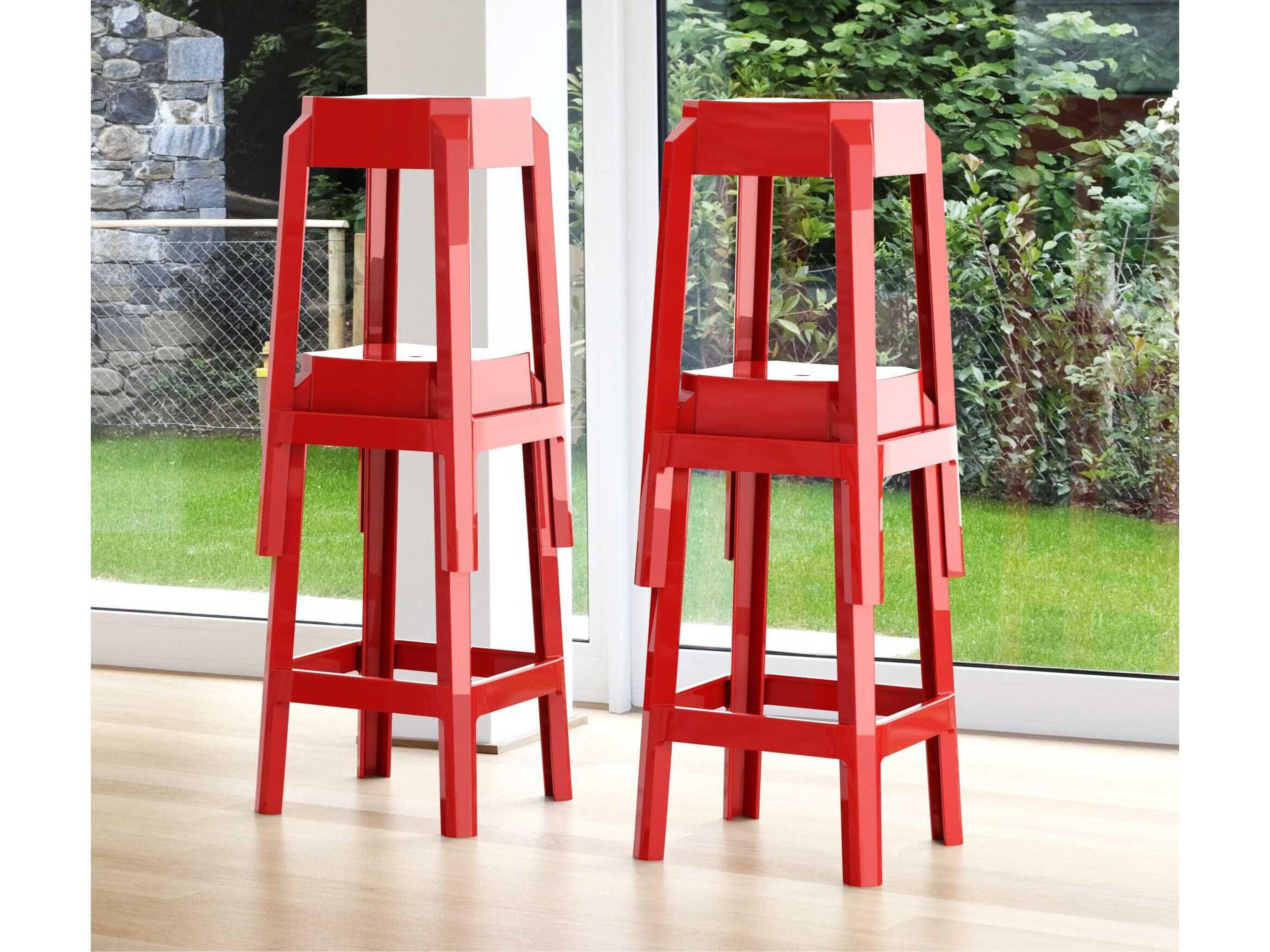 Compamia Fox Glossy Red Counter Stool