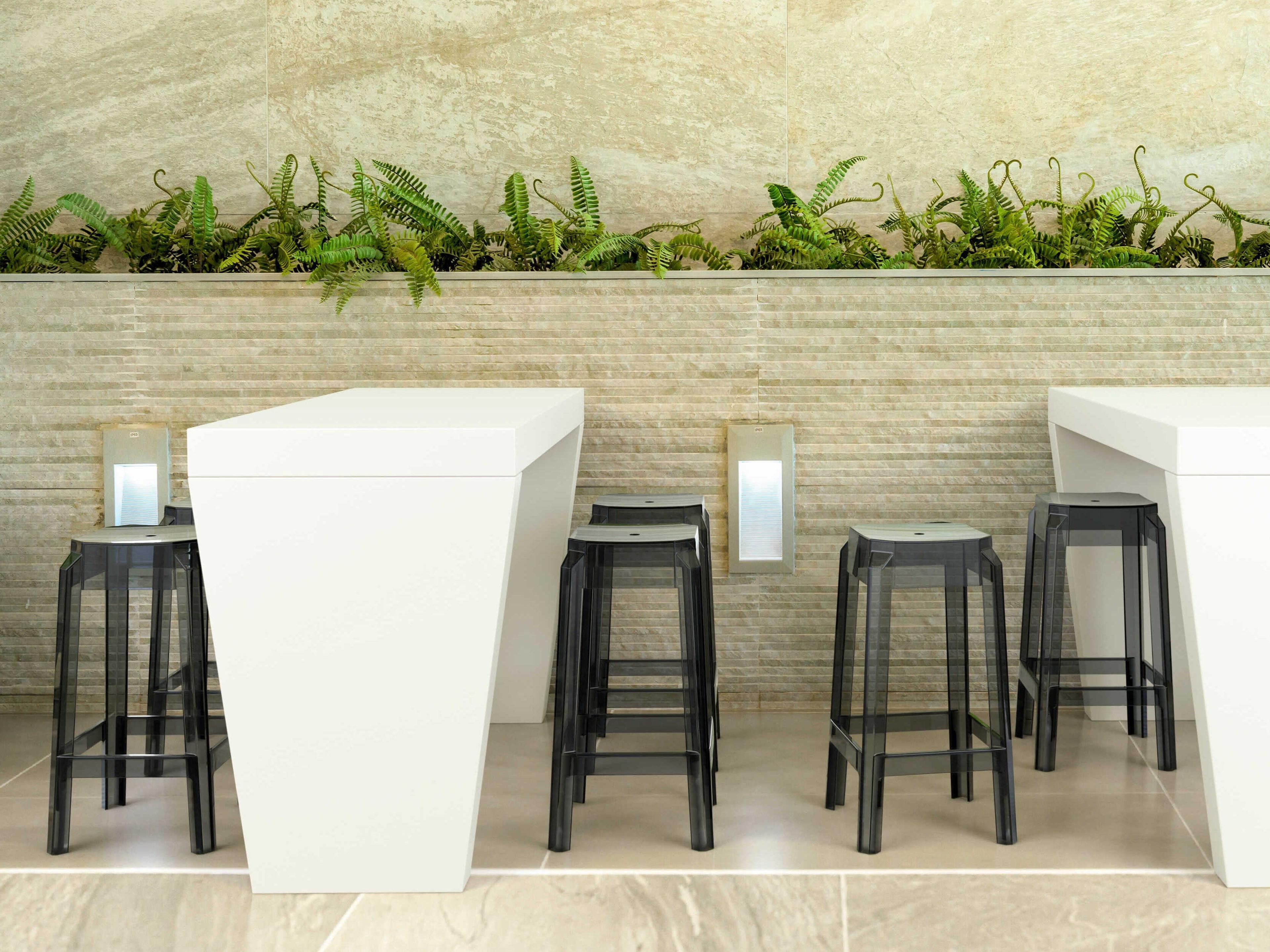 Compamia Fox Transparent Black Counter Stool