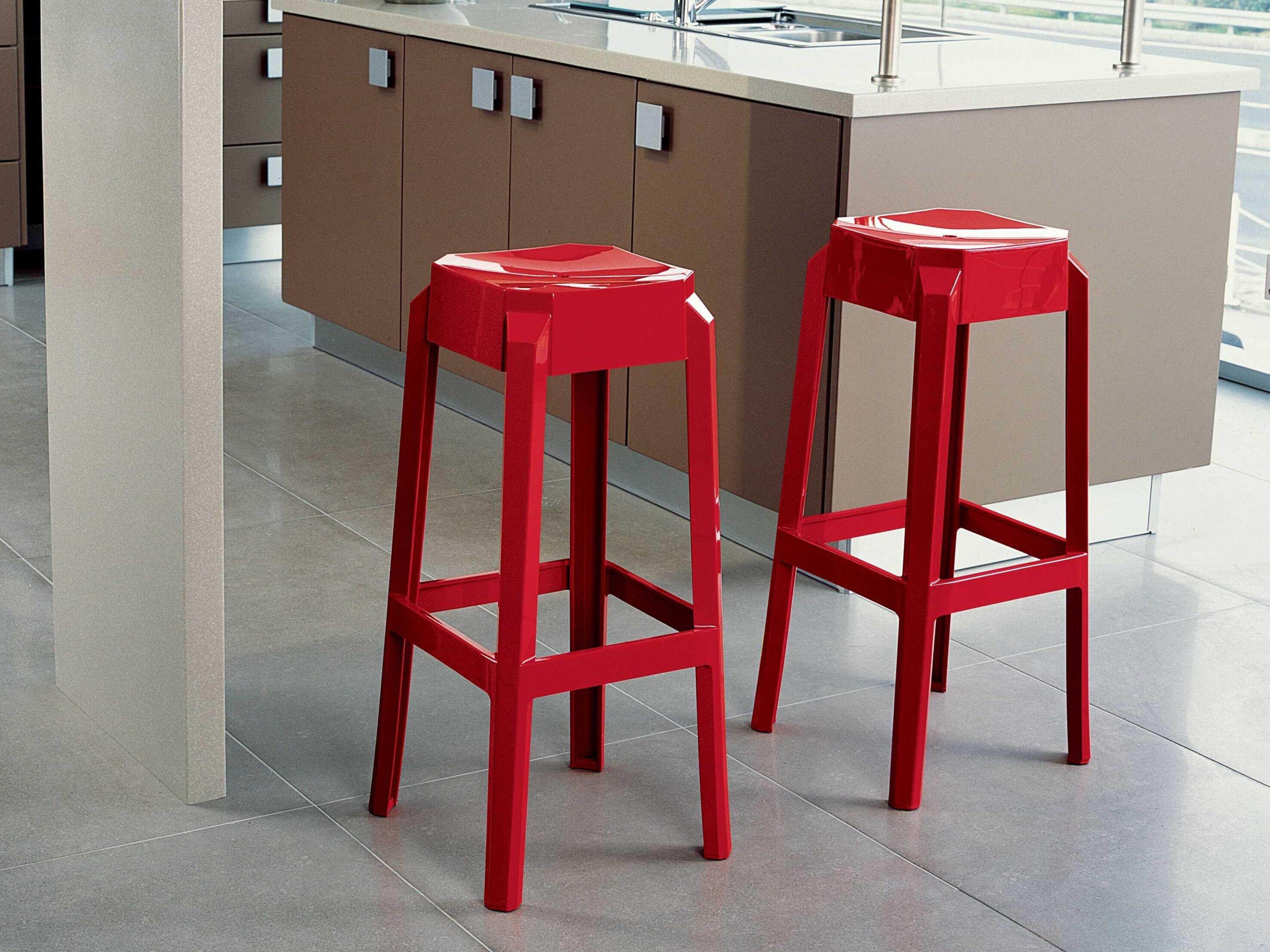 Compamia Fox Glossy Red Bar Stool