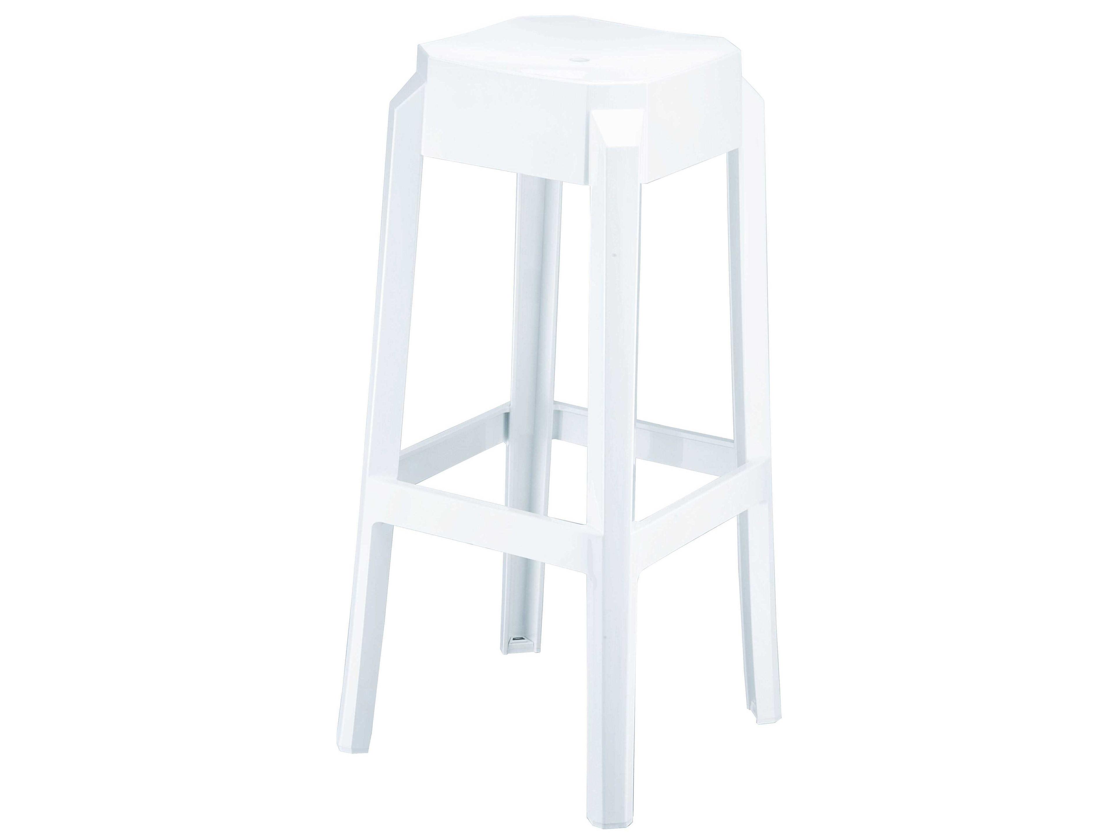 Fox Glossy White Bar Stool