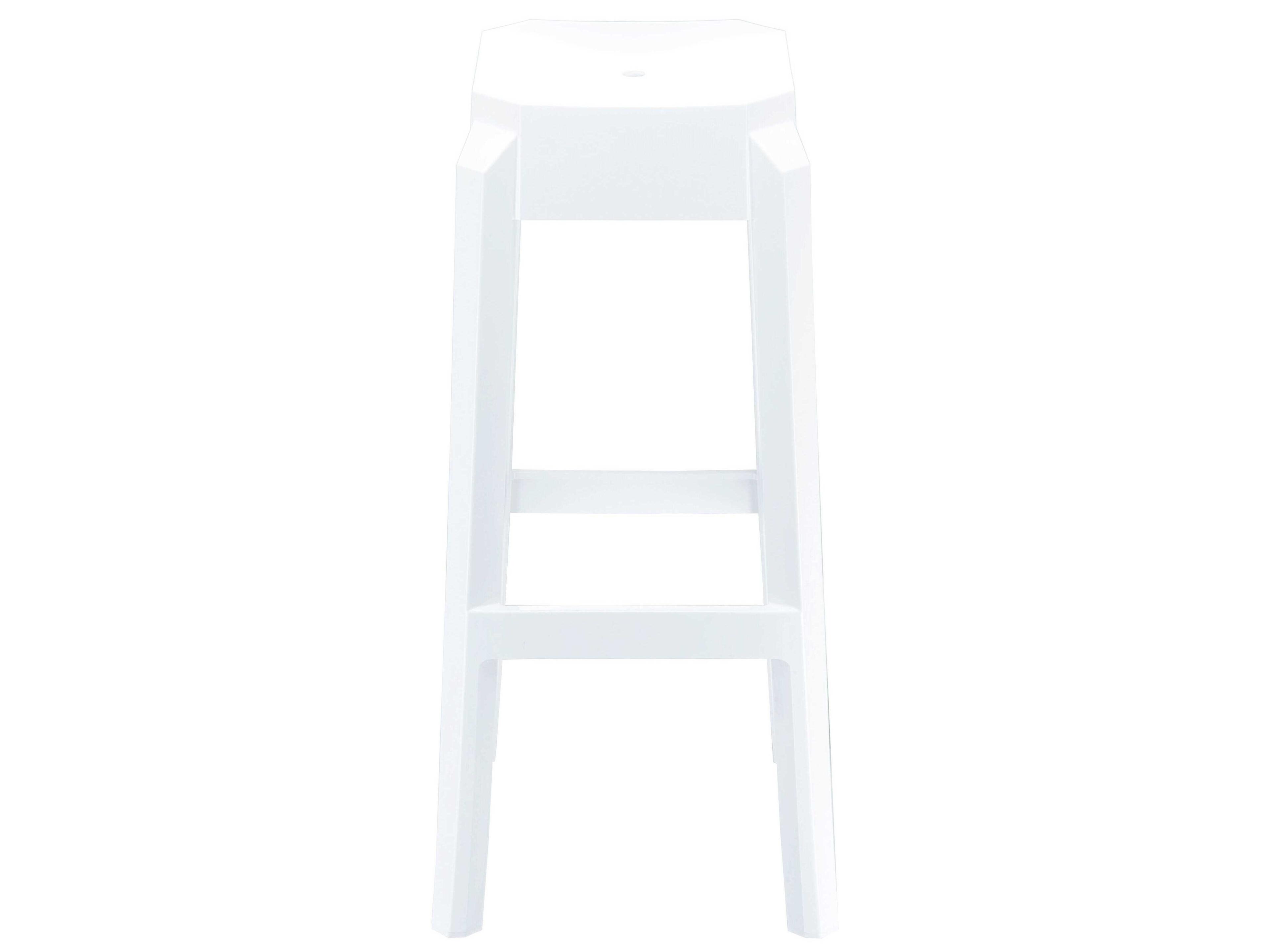 Compamia Fox Glossy White Bar Stool