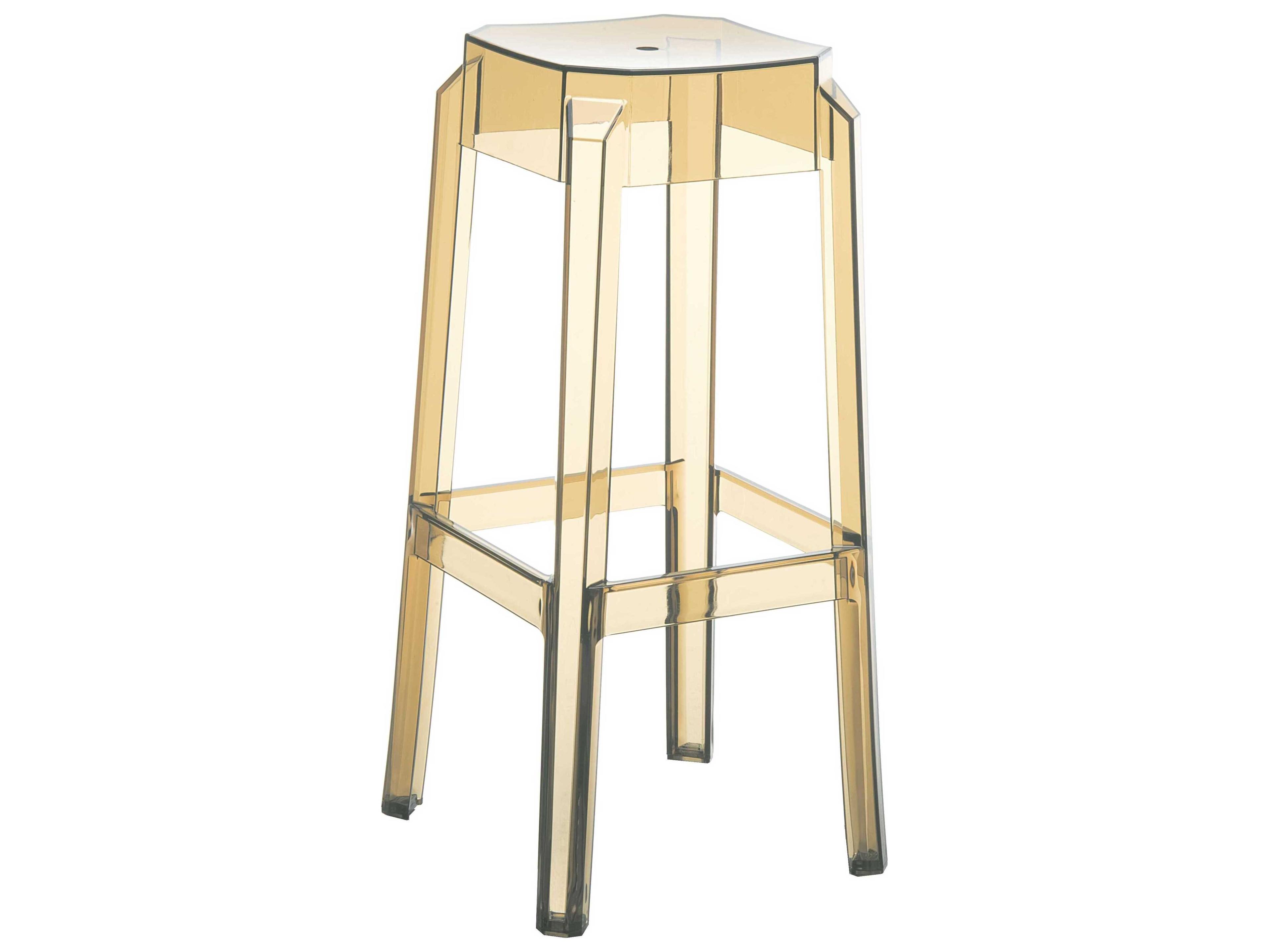 Fox Transparent Amber Bar Stool