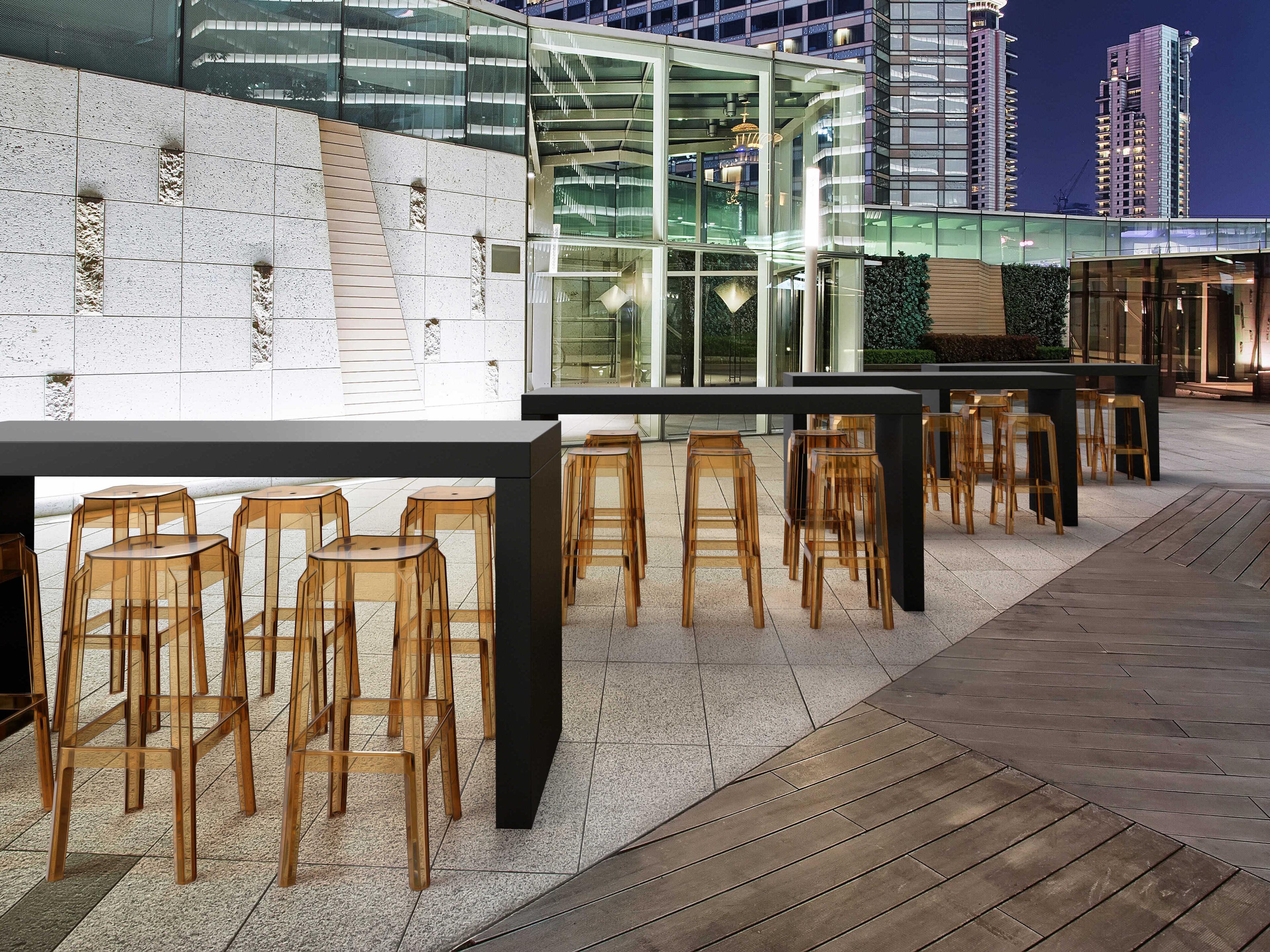 Compamia Fox Transparent Amber Bar Stool