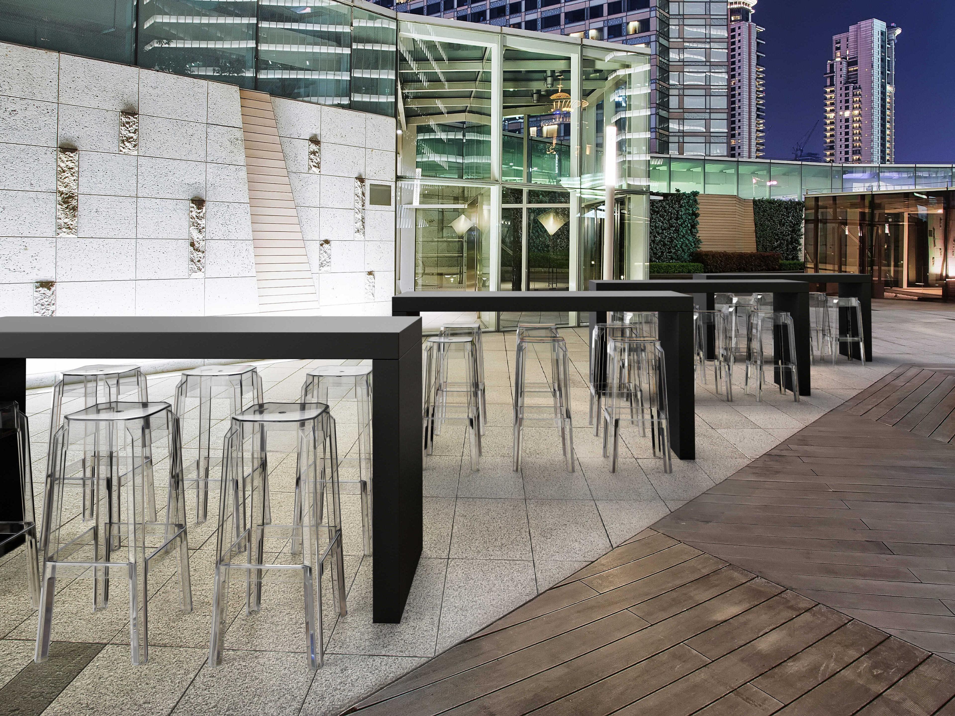 Compamia Fox Clear Transparent Bar Stool