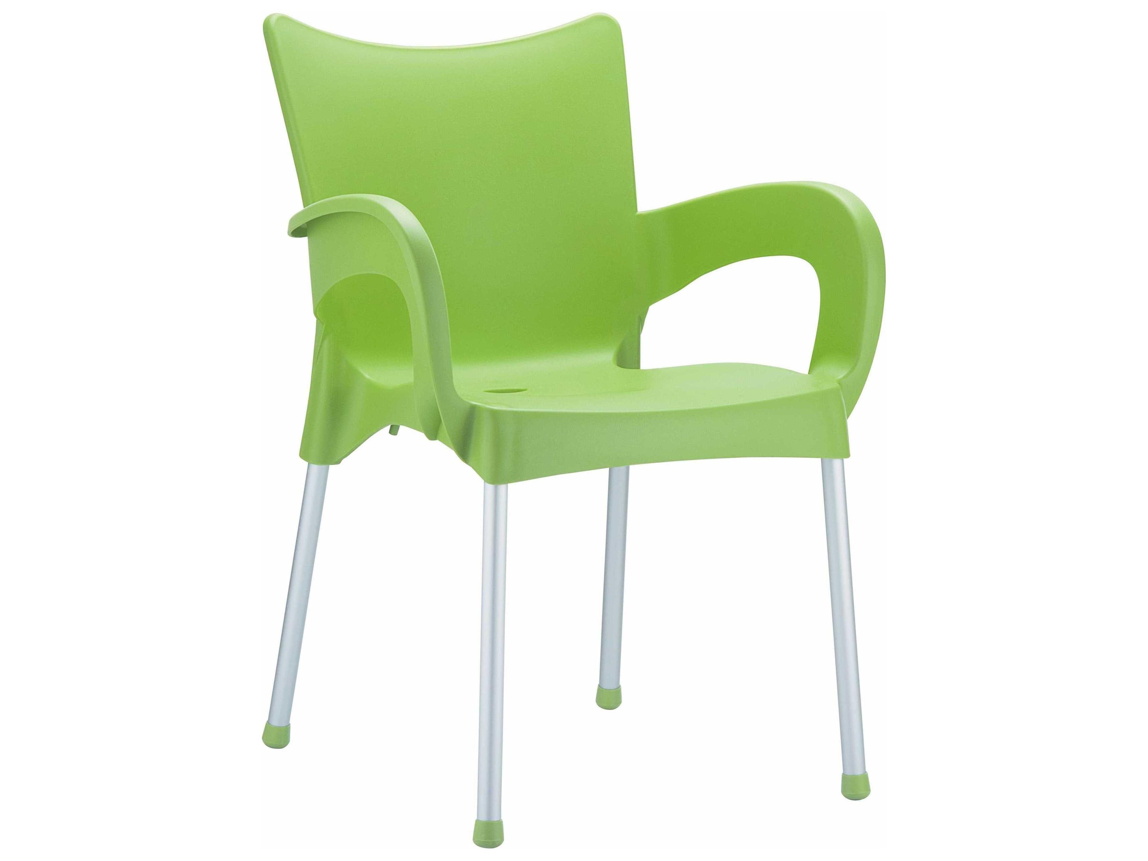 Romeo Apple Green Aluminum Resin Dining Chair