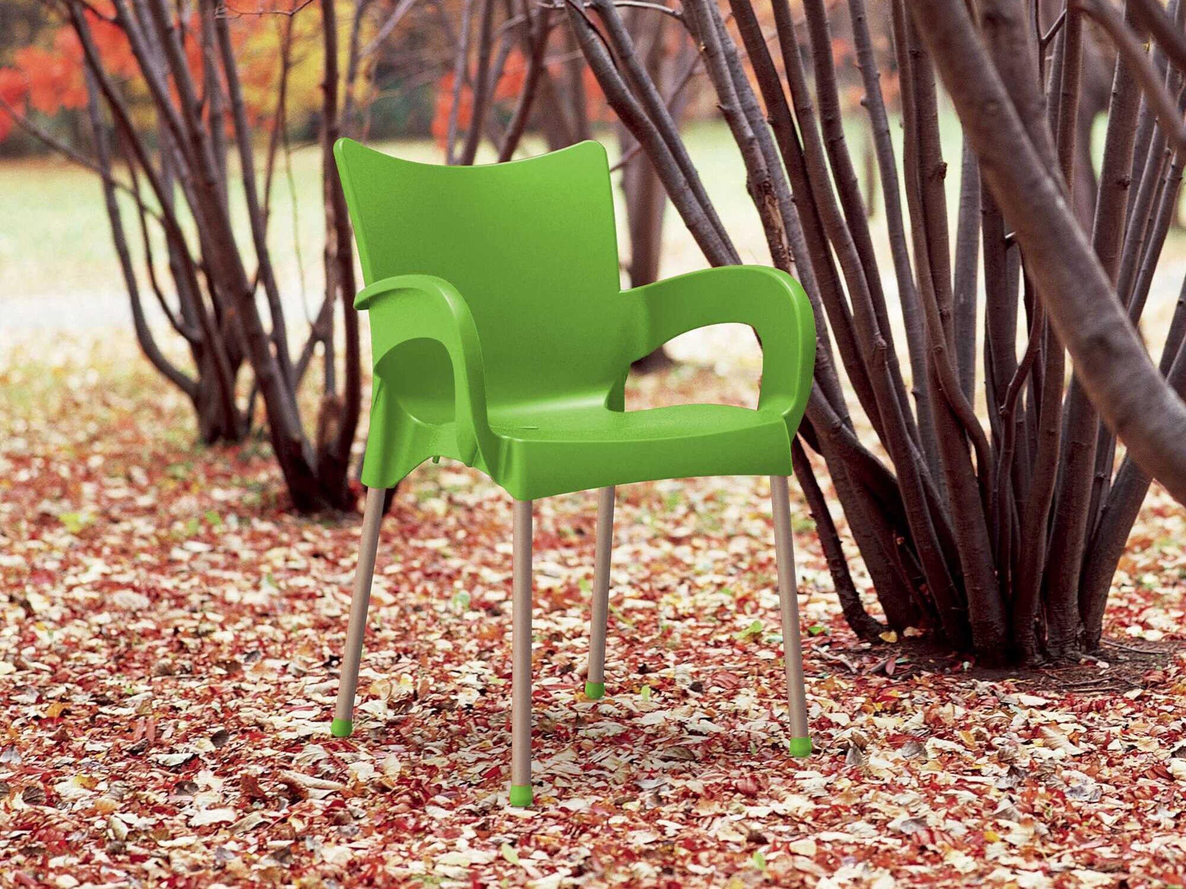 Compamia Romeo Apple Green Aluminum Resin Dining Chair