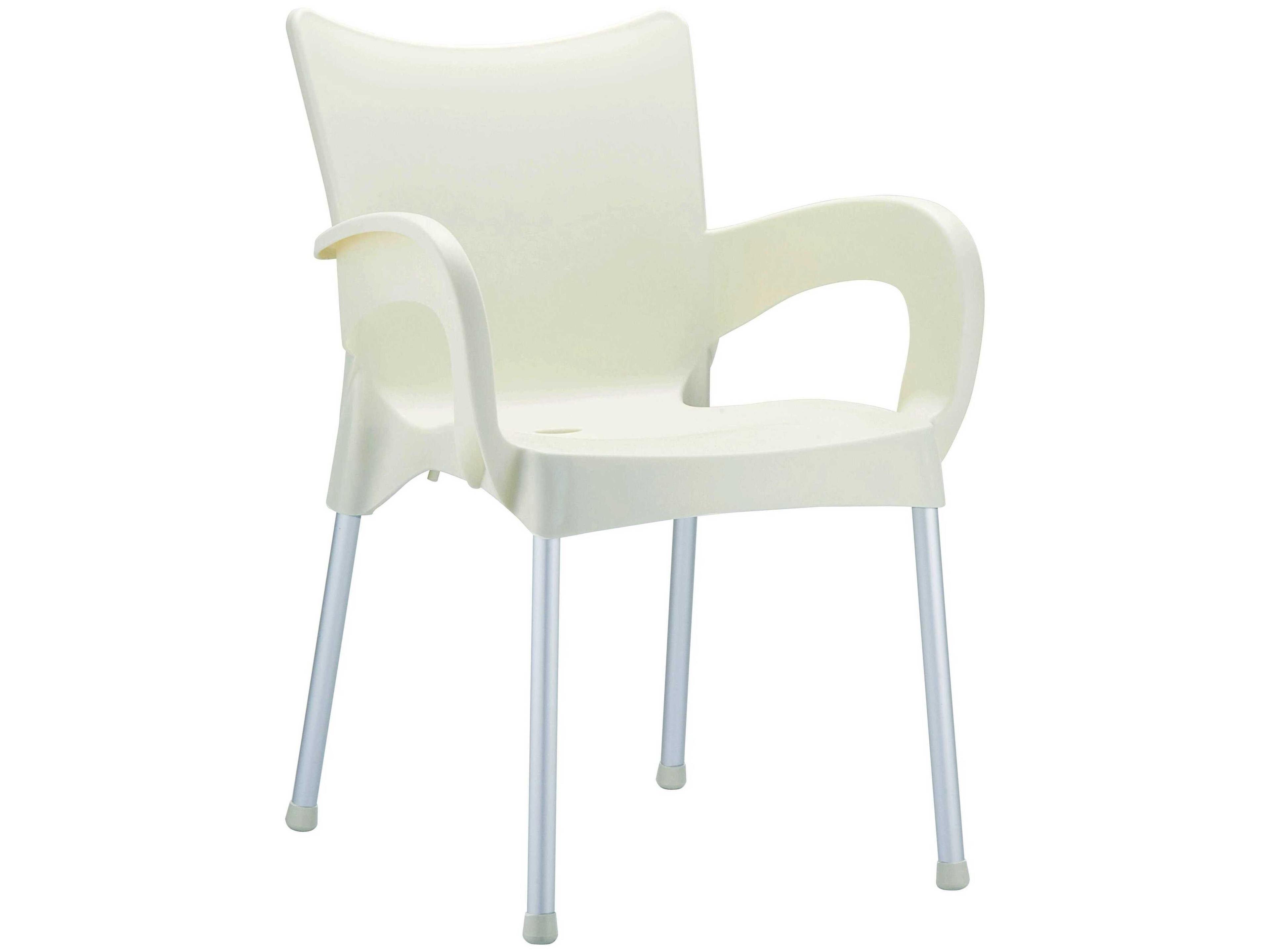 Romeo Beige Aluminum Resin Dining Chair