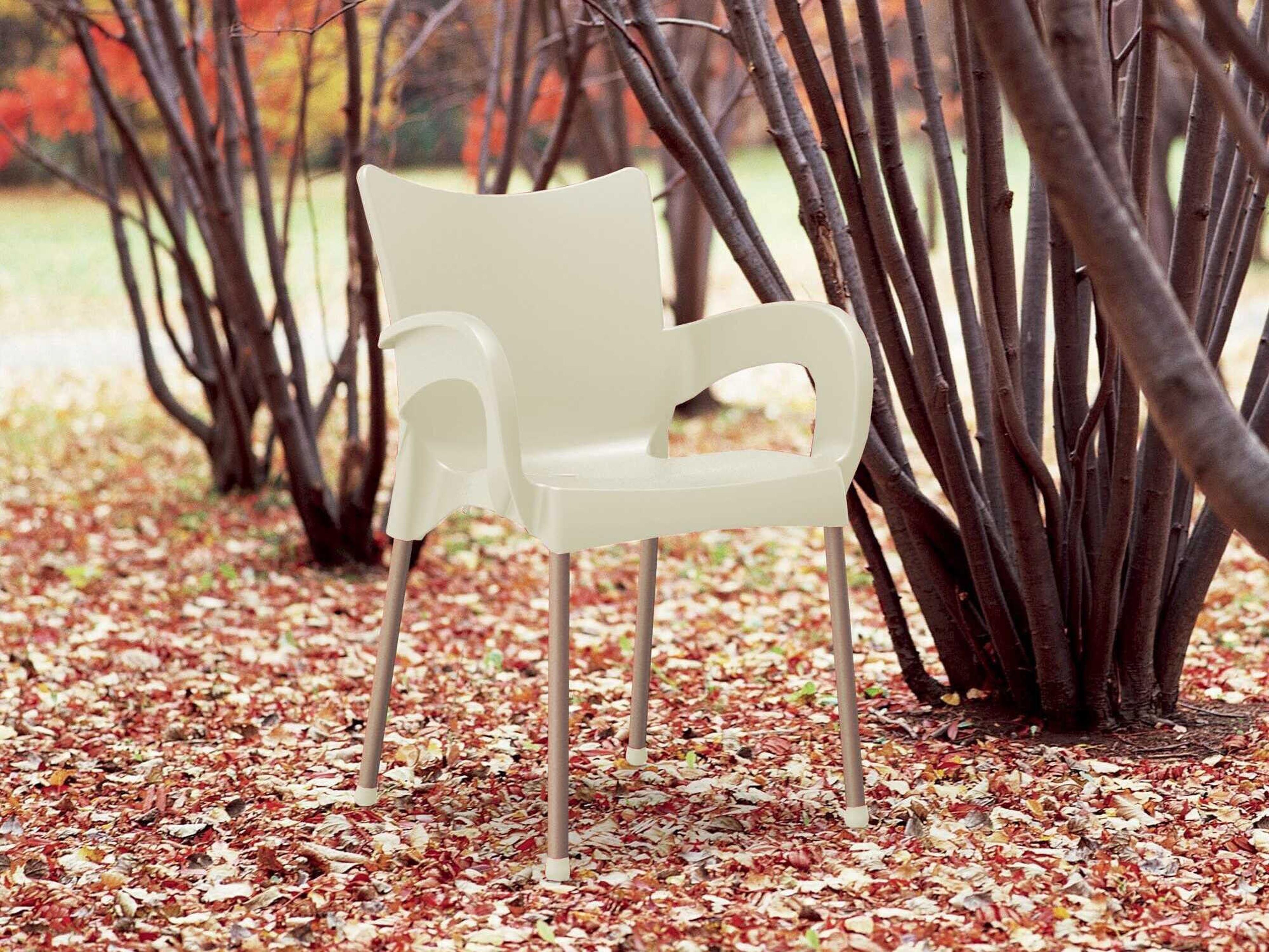 Compamia Romeo Beige Aluminum Resin Dining Chair
