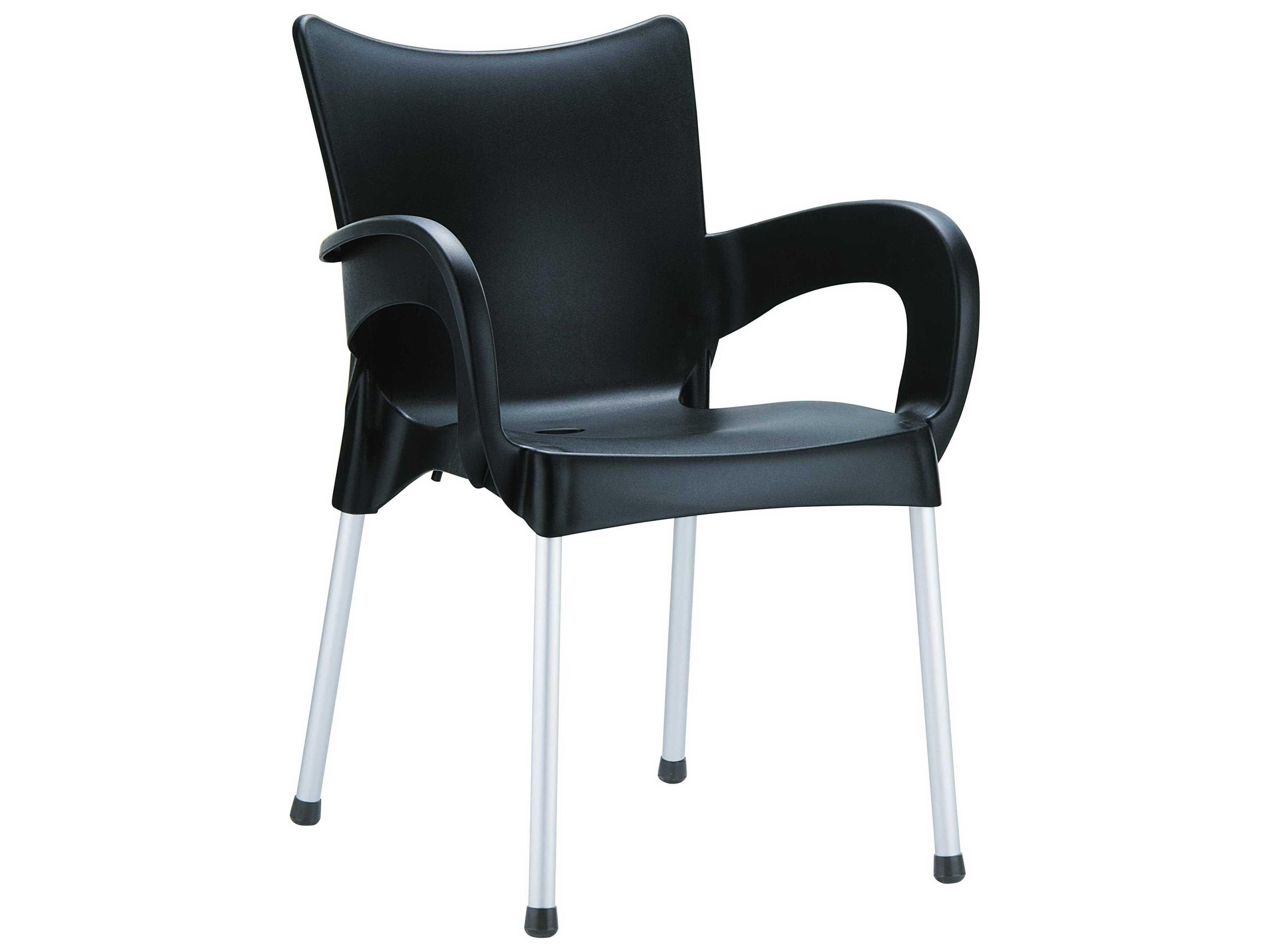 Romeo Black Aluminum Resin Dining Chair