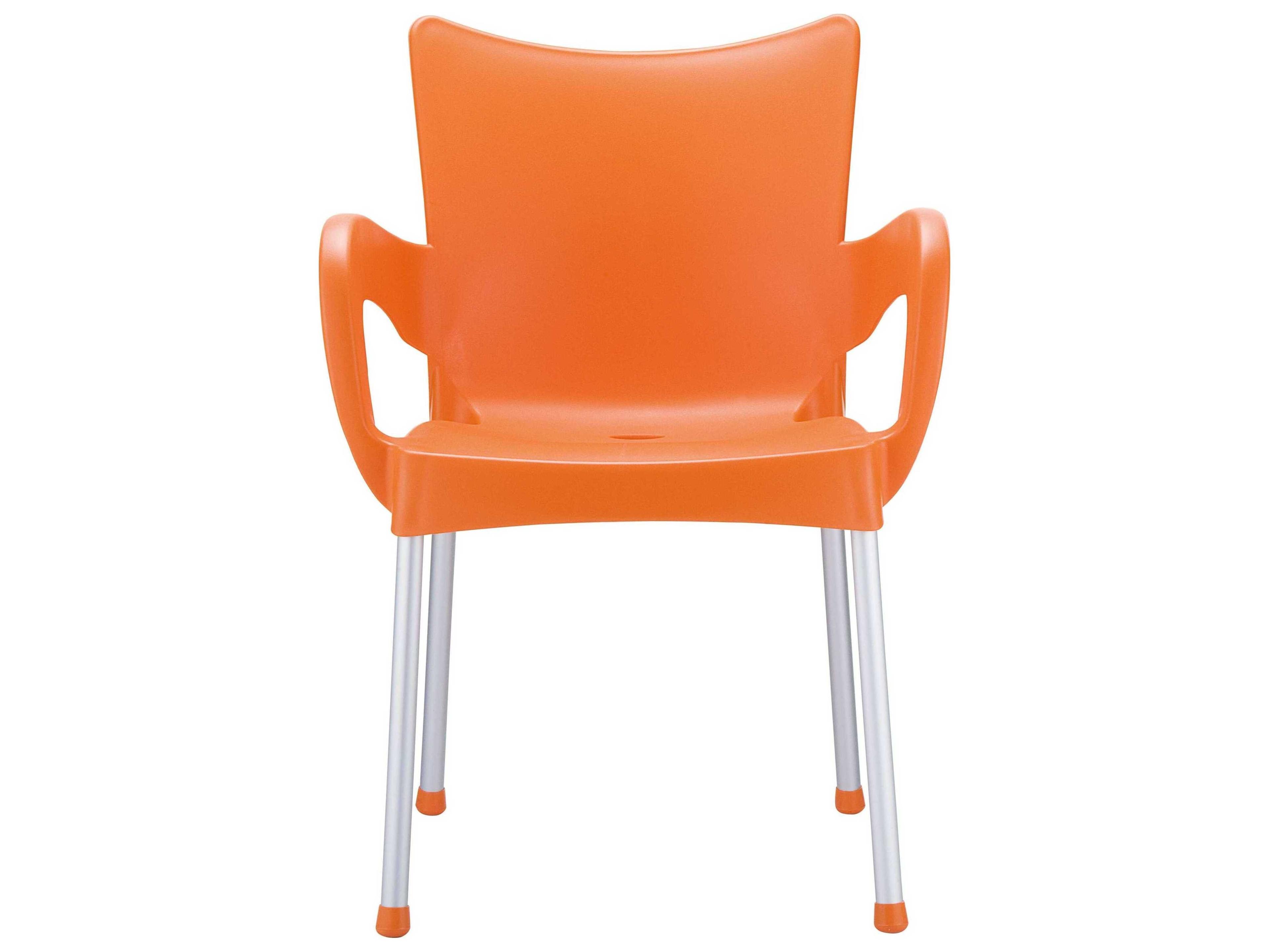 Compamia Romeo Orange Aluminum Resin Dining Chair