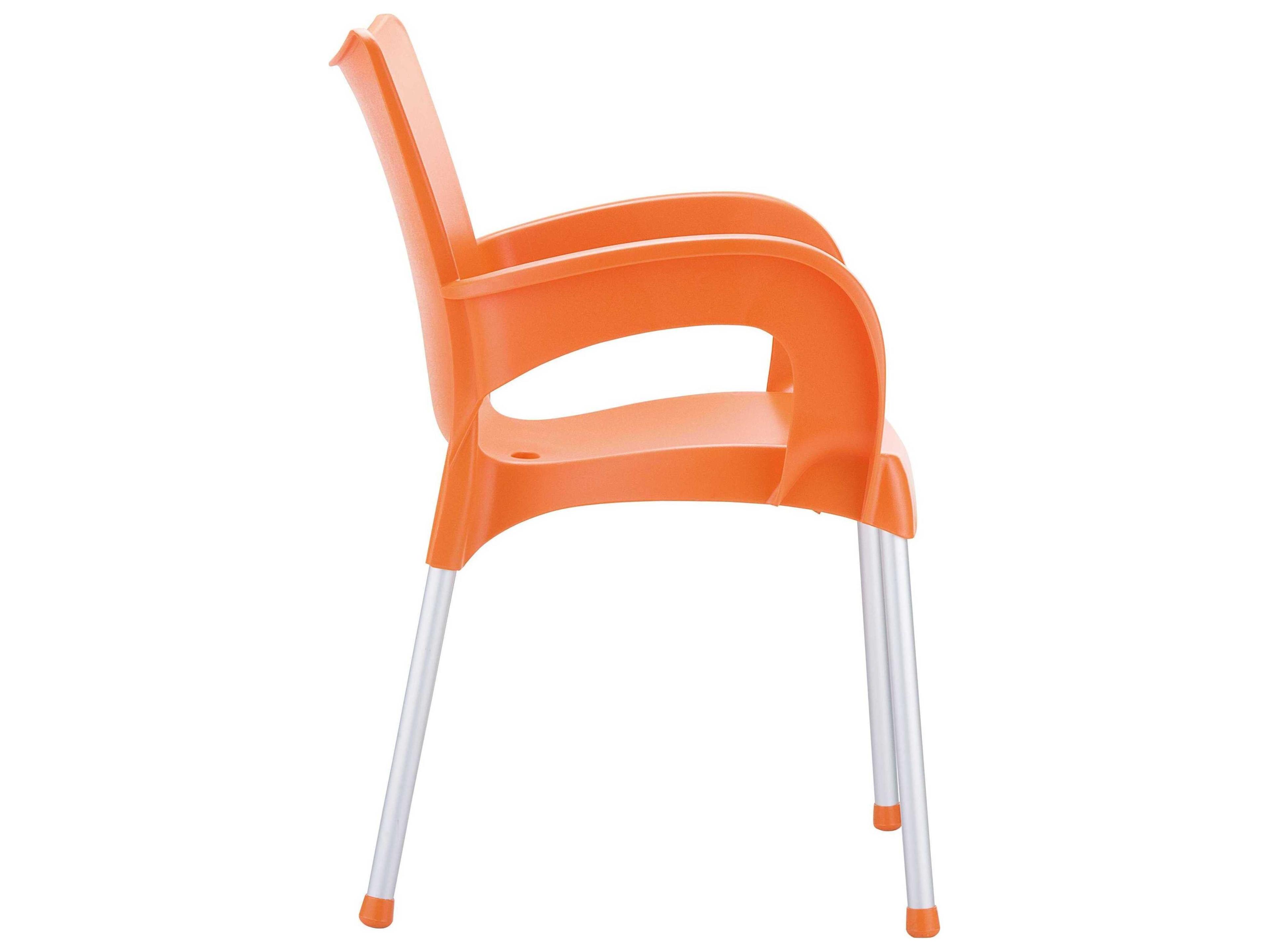 Compamia Romeo Orange Aluminum Resin Dining Chair
