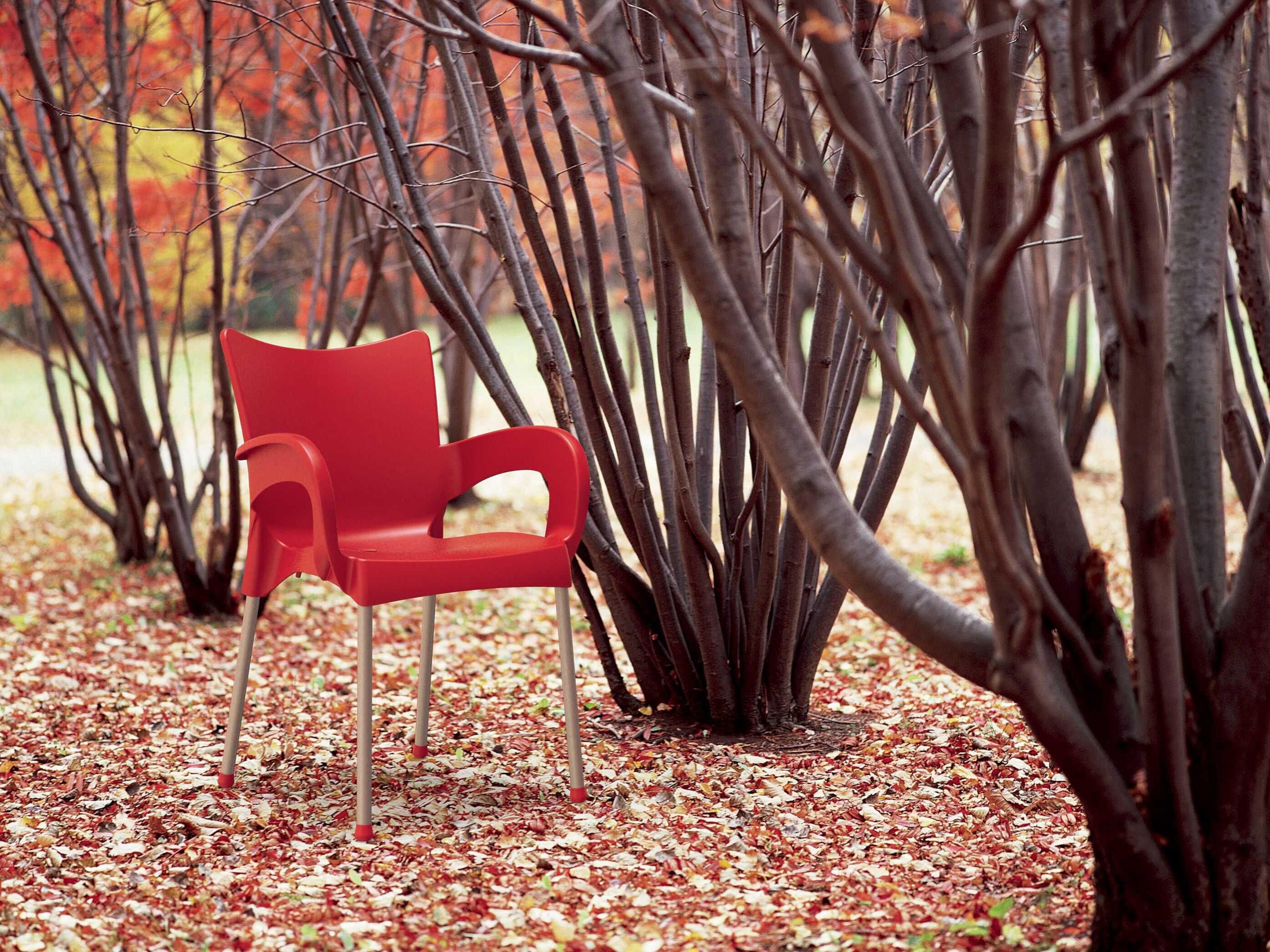 Compamia Romeo Red Aluminum Resin Dining Chair