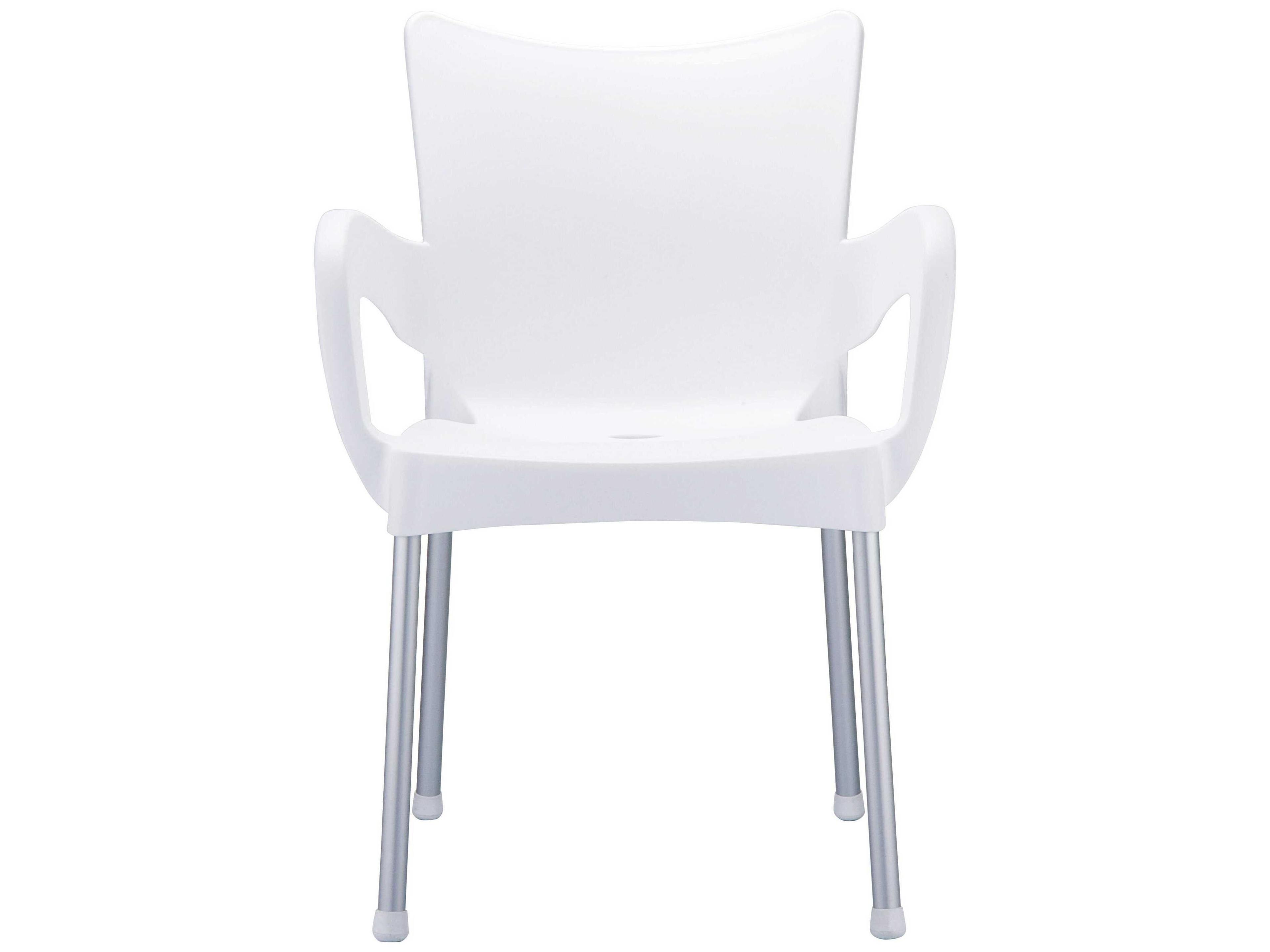 Compamia Romeo White Aluminum Resin Dining Chair