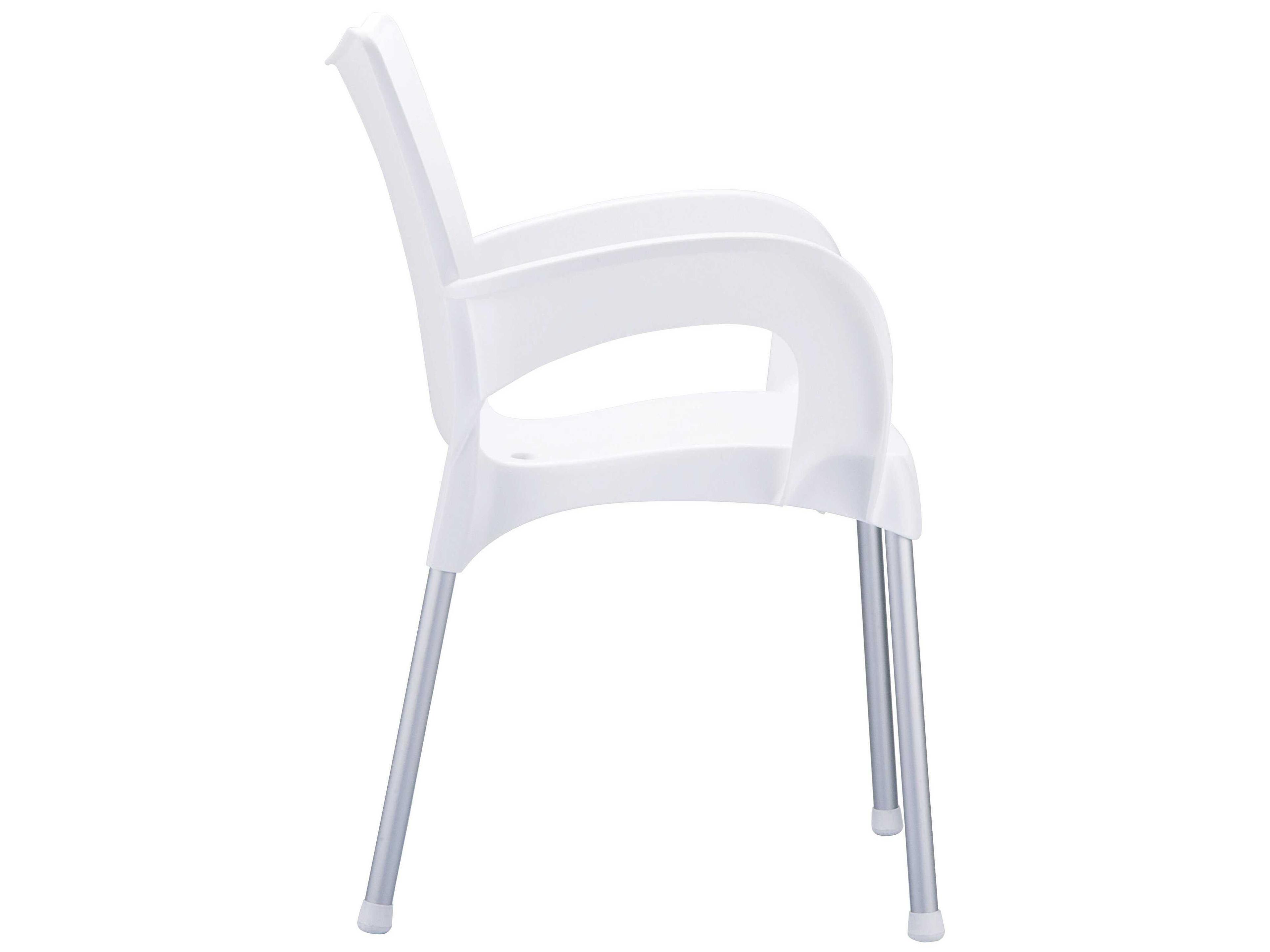 Compamia Romeo White Aluminum Resin Dining Chair