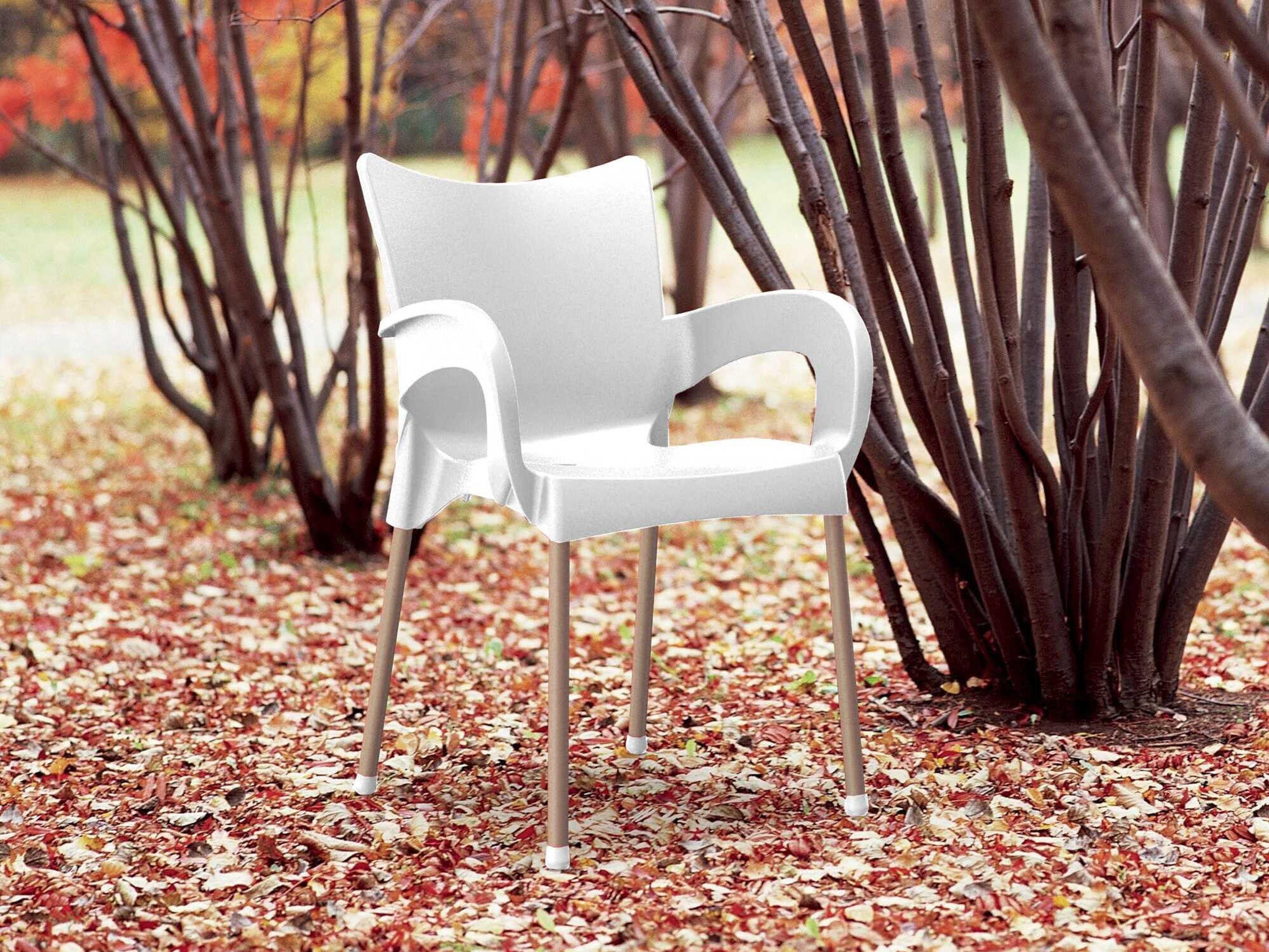 Compamia Romeo White Aluminum Resin Dining Chair