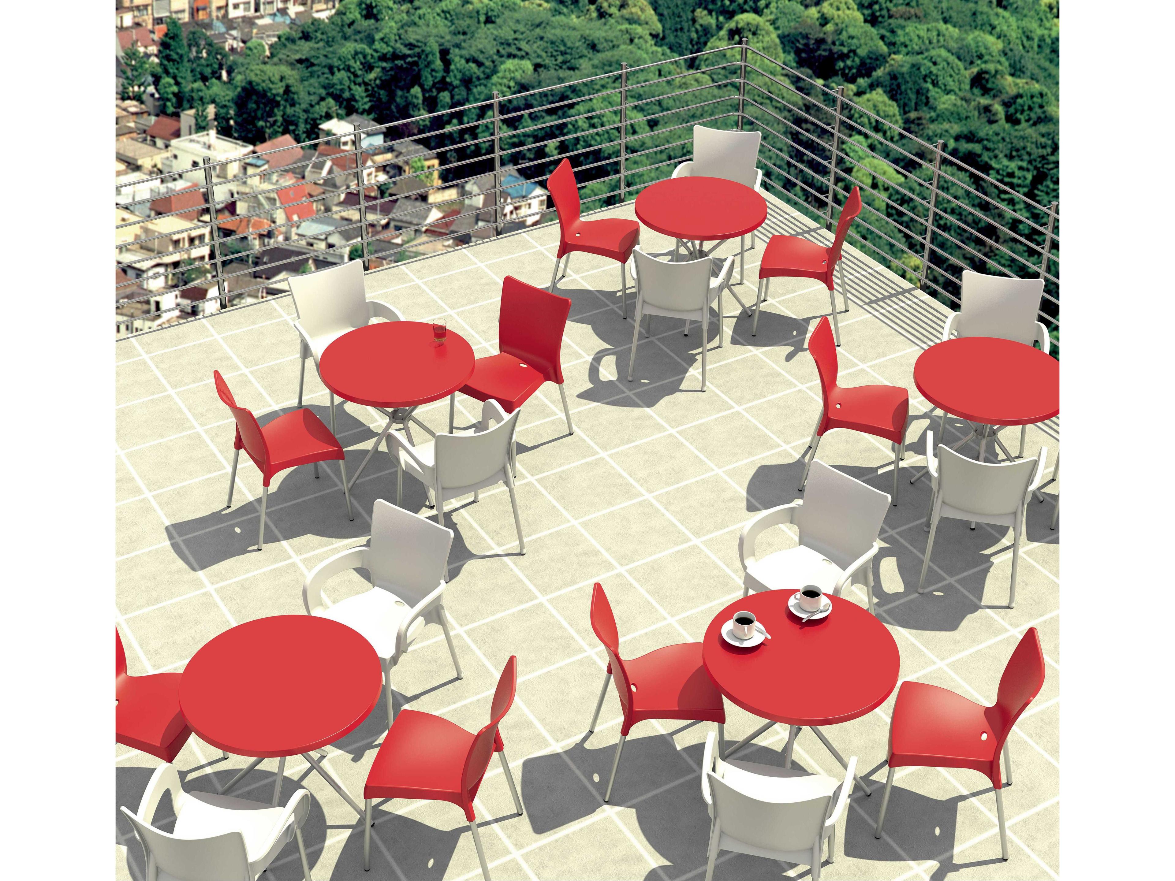 Compamia Romeo White Aluminum Resin Dining Chair