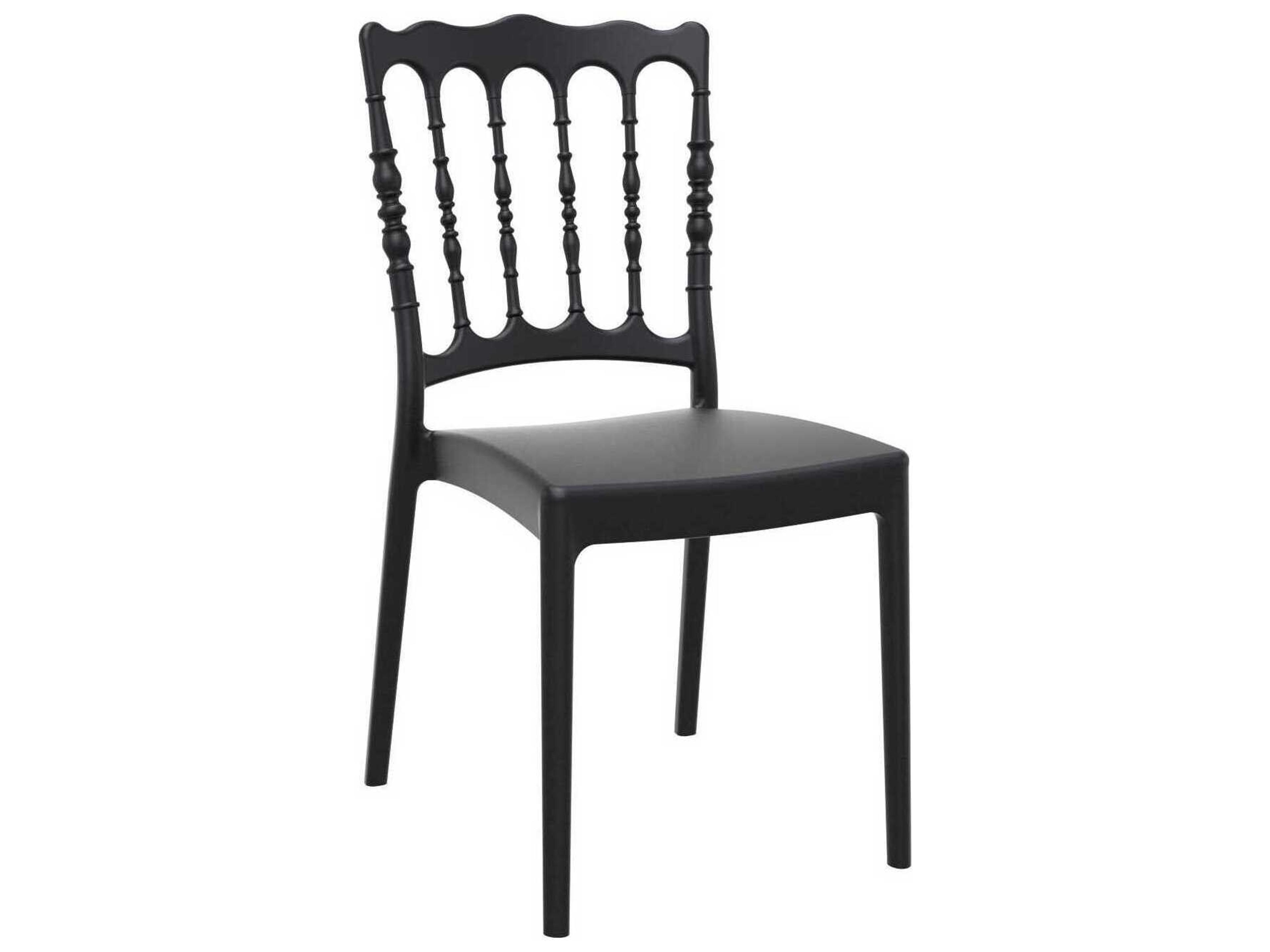 Napoleon Black Resin Dining Chair