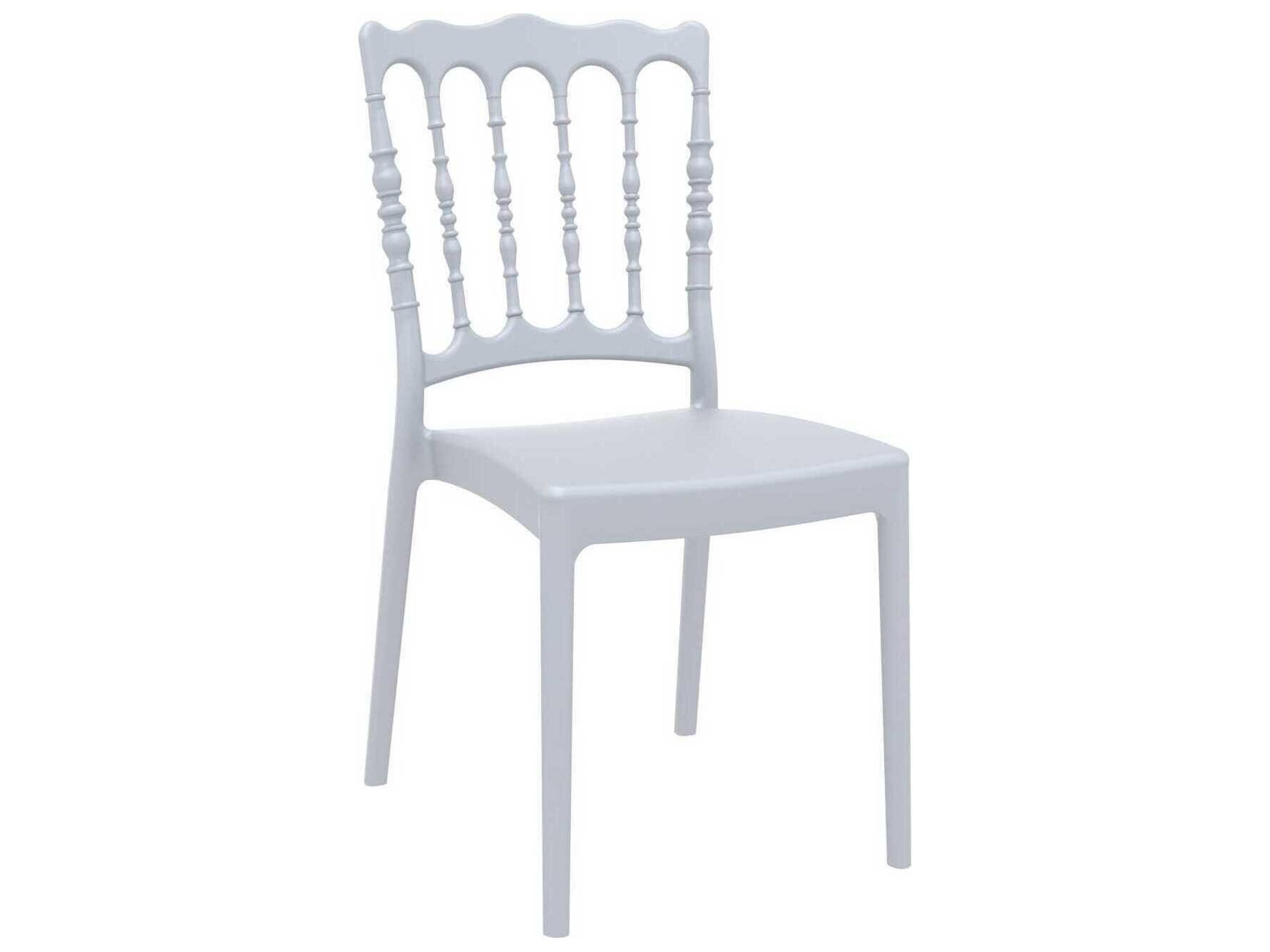 Napoleon Silver Resin Dining Chair