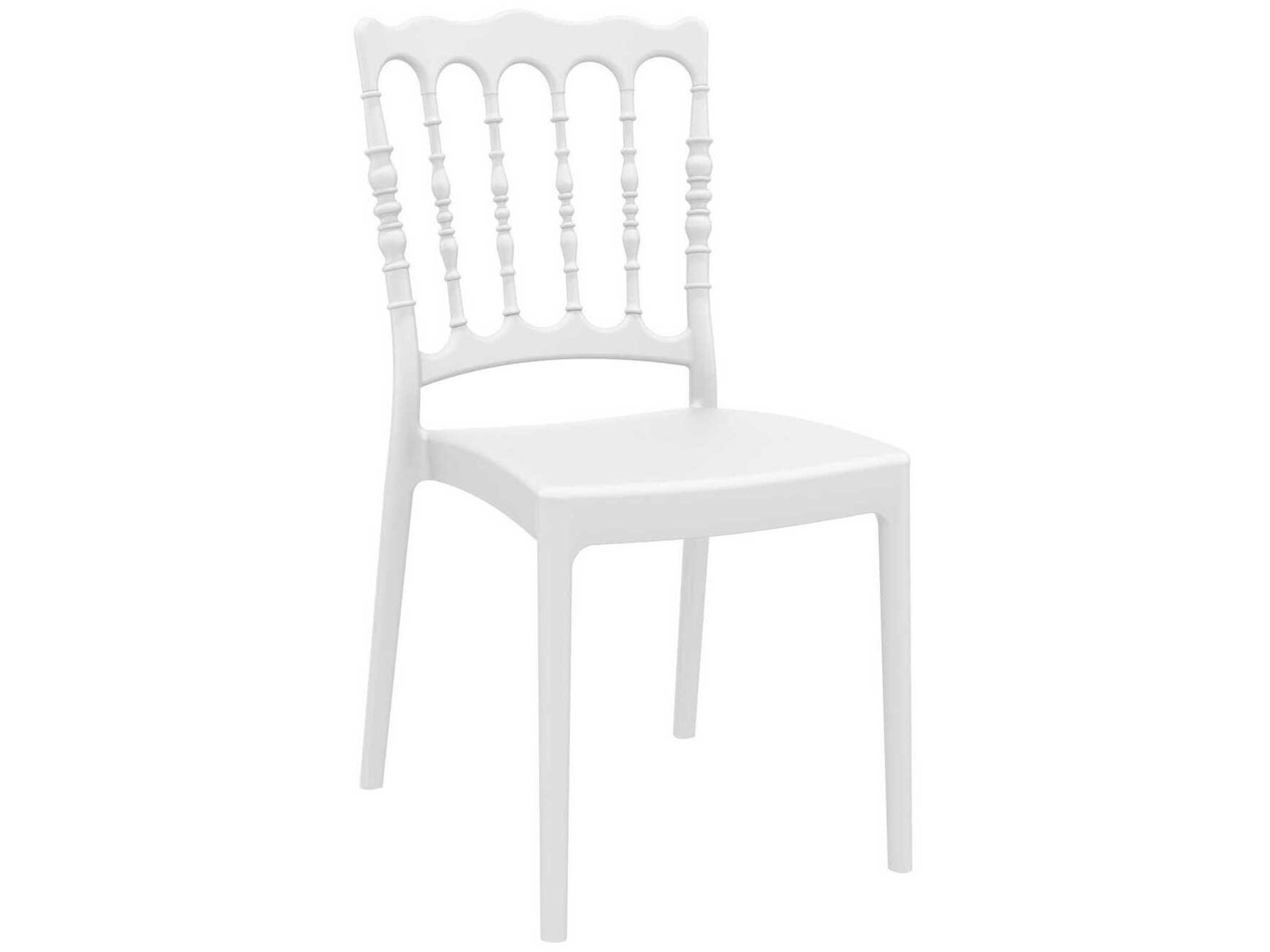 Napoleon White Resin Dining Chair