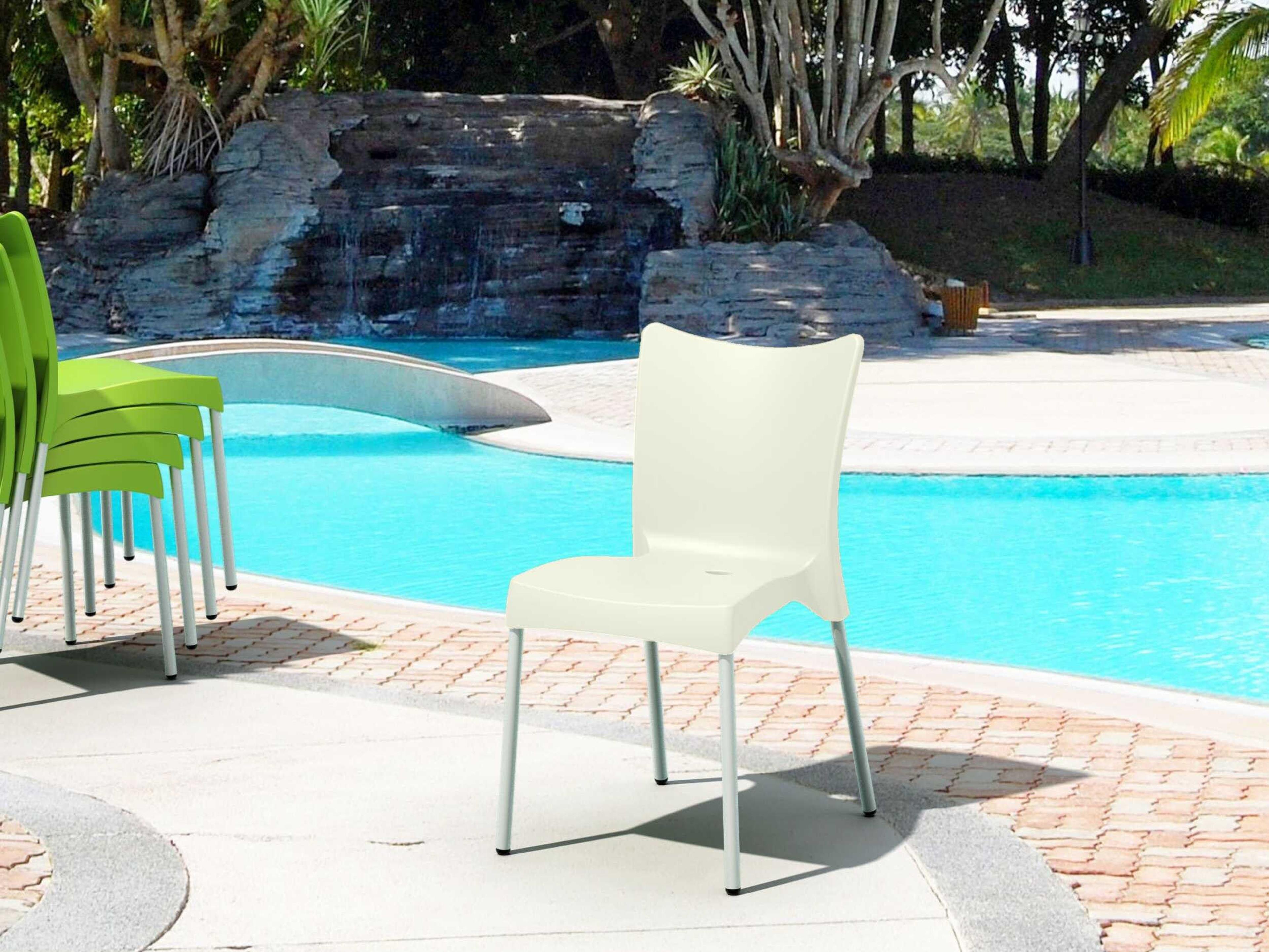 Compamia Juliette Beige Aluminum Resin Dining Chair