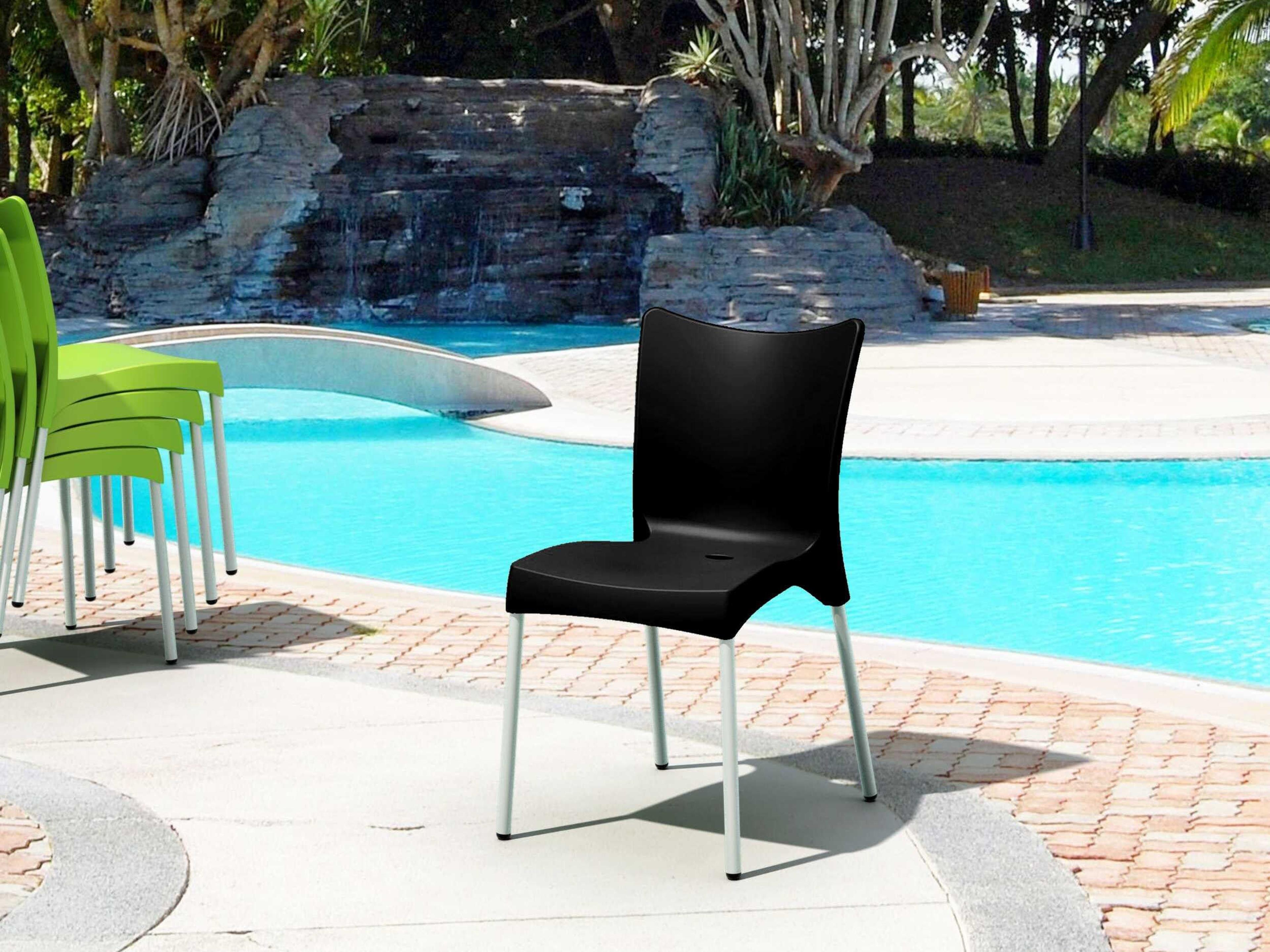Compamia Juliette Black Aluminum Resin Dining Chair