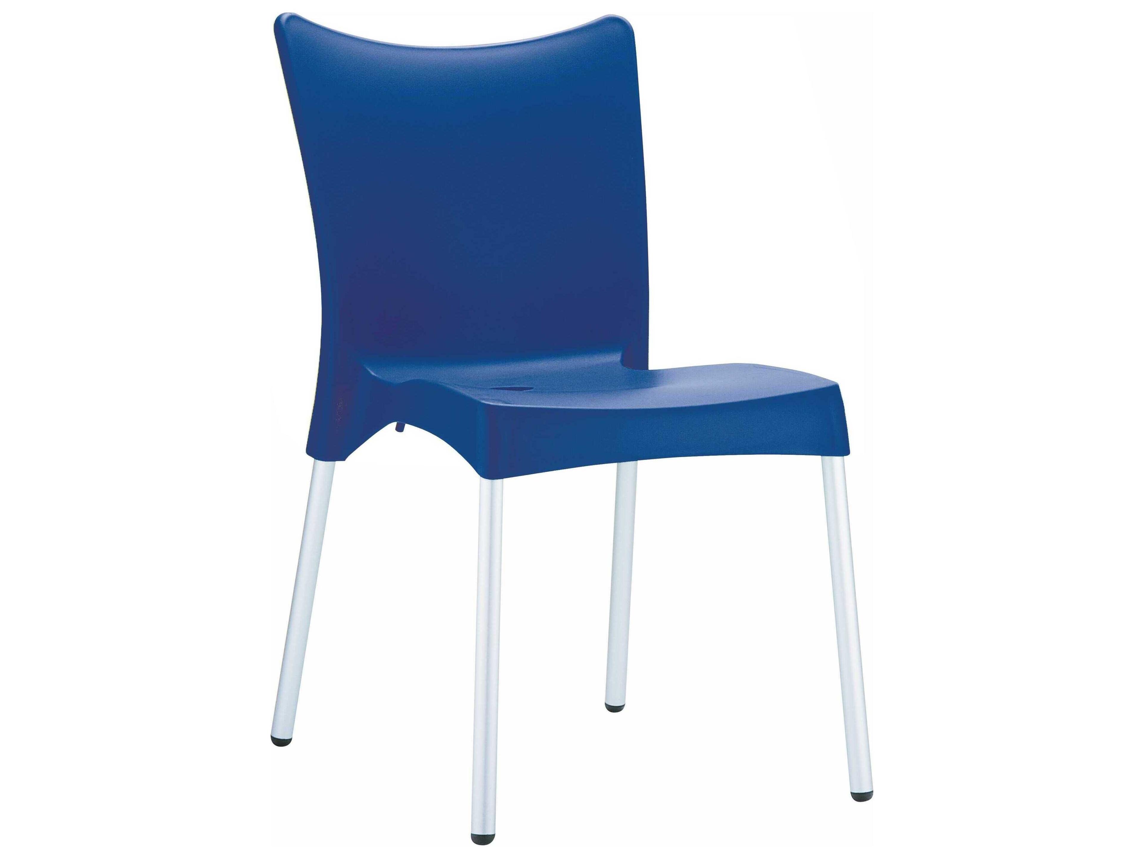 Juliette Dark Blue Aluminum Resin Dining Chair