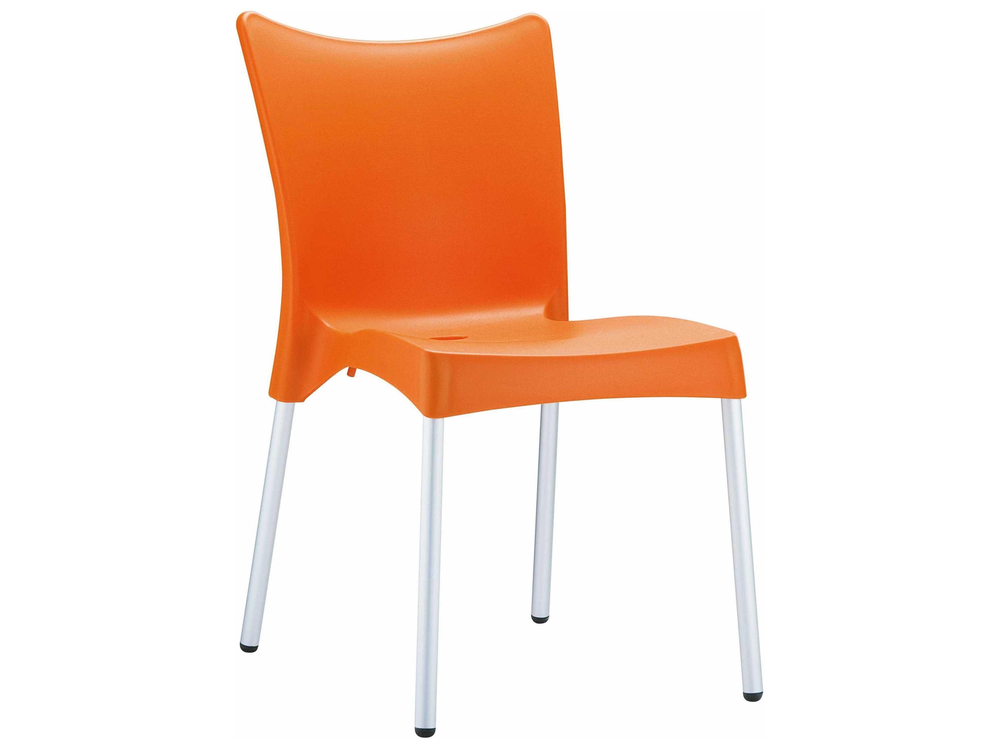 Juliette Orange Aluminum Resin Dining Chair