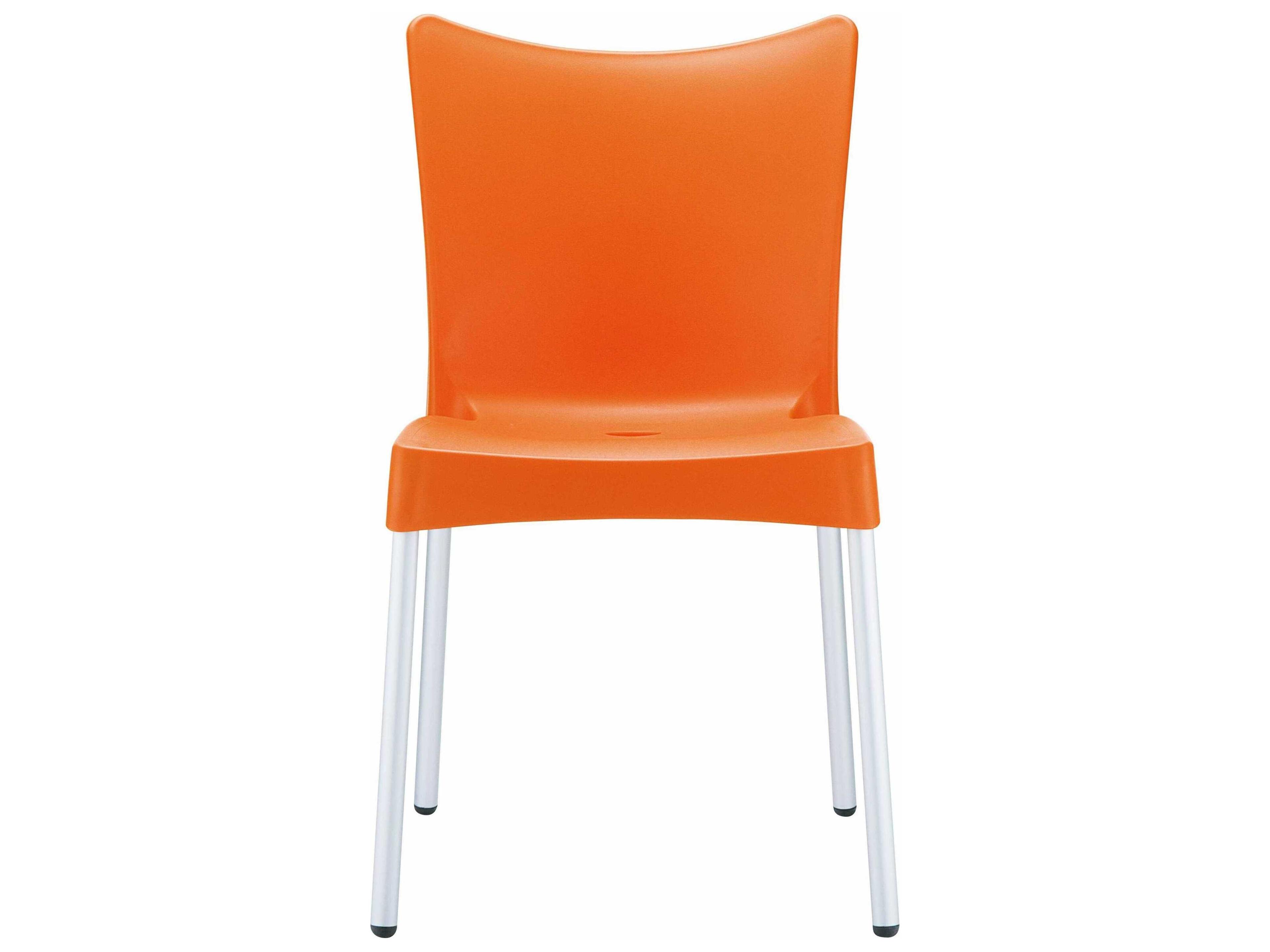 Compamia Juliette Orange Aluminum Resin Dining Chair