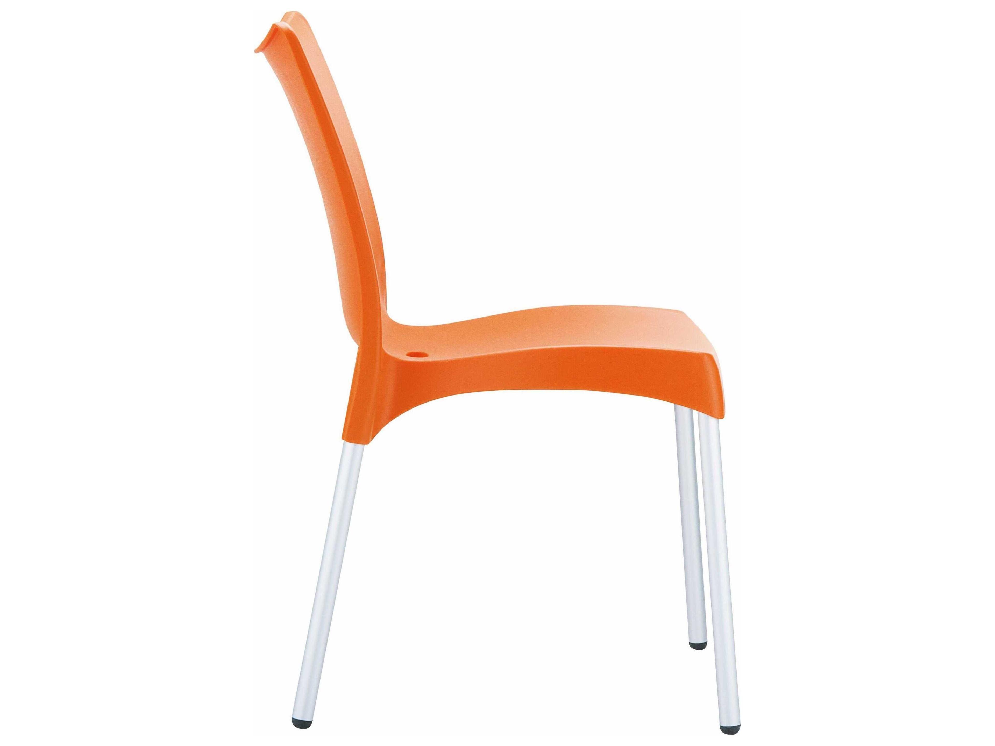 Compamia Juliette Orange Aluminum Resin Dining Chair