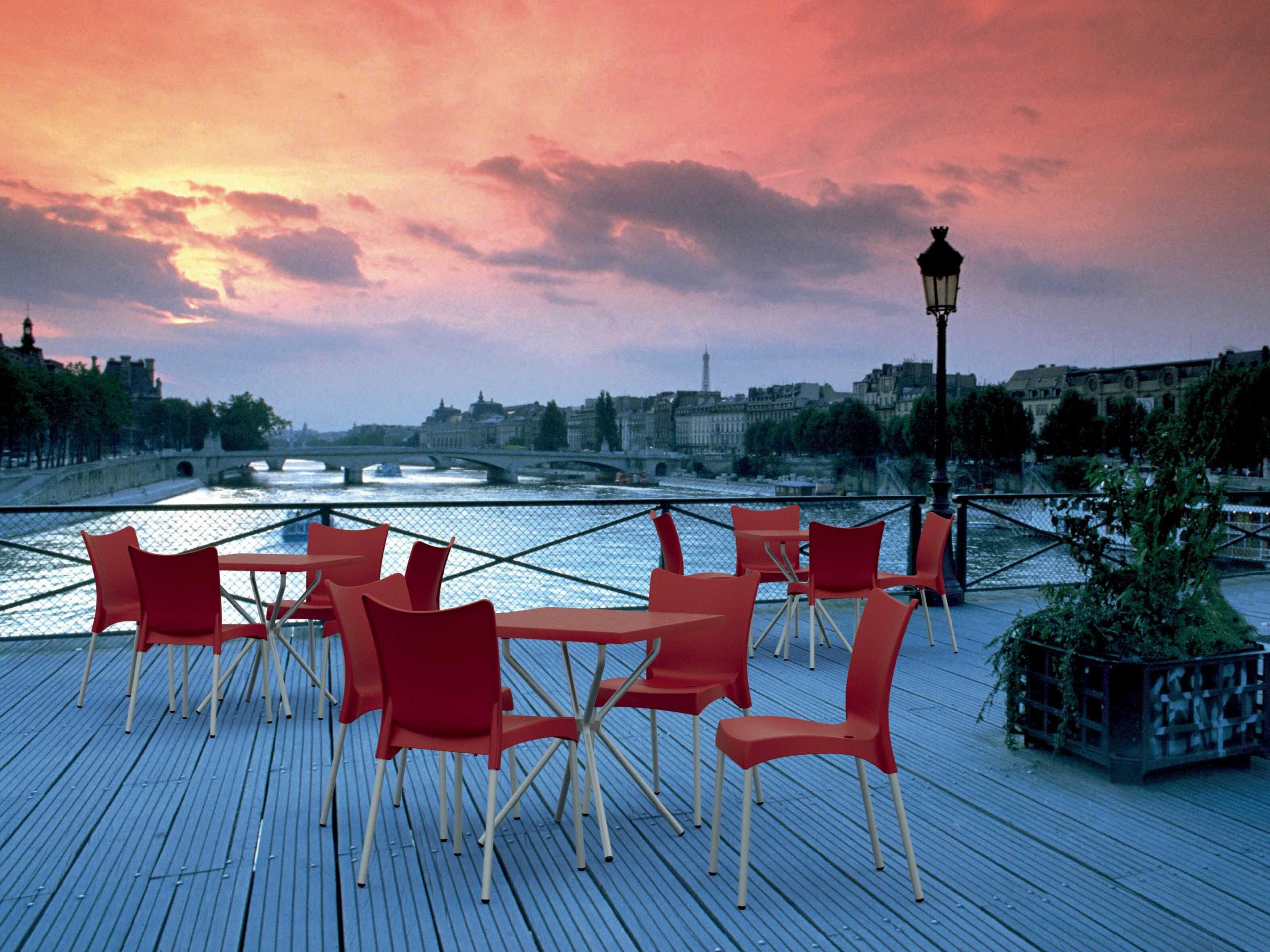 Compamia Juliette Red Aluminum Resin Dining Chair