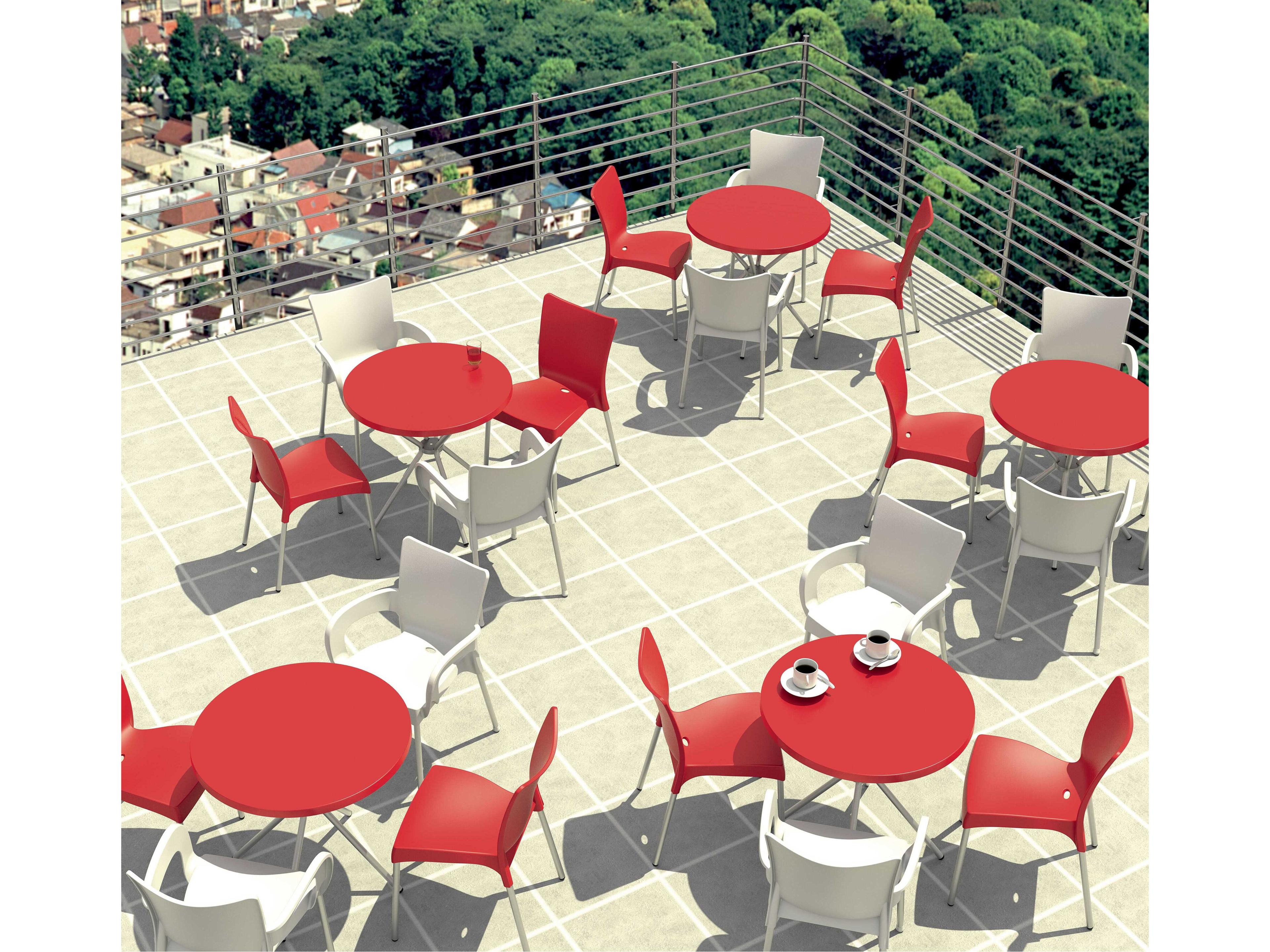 Compamia Juliette Red Aluminum Resin Dining Chair