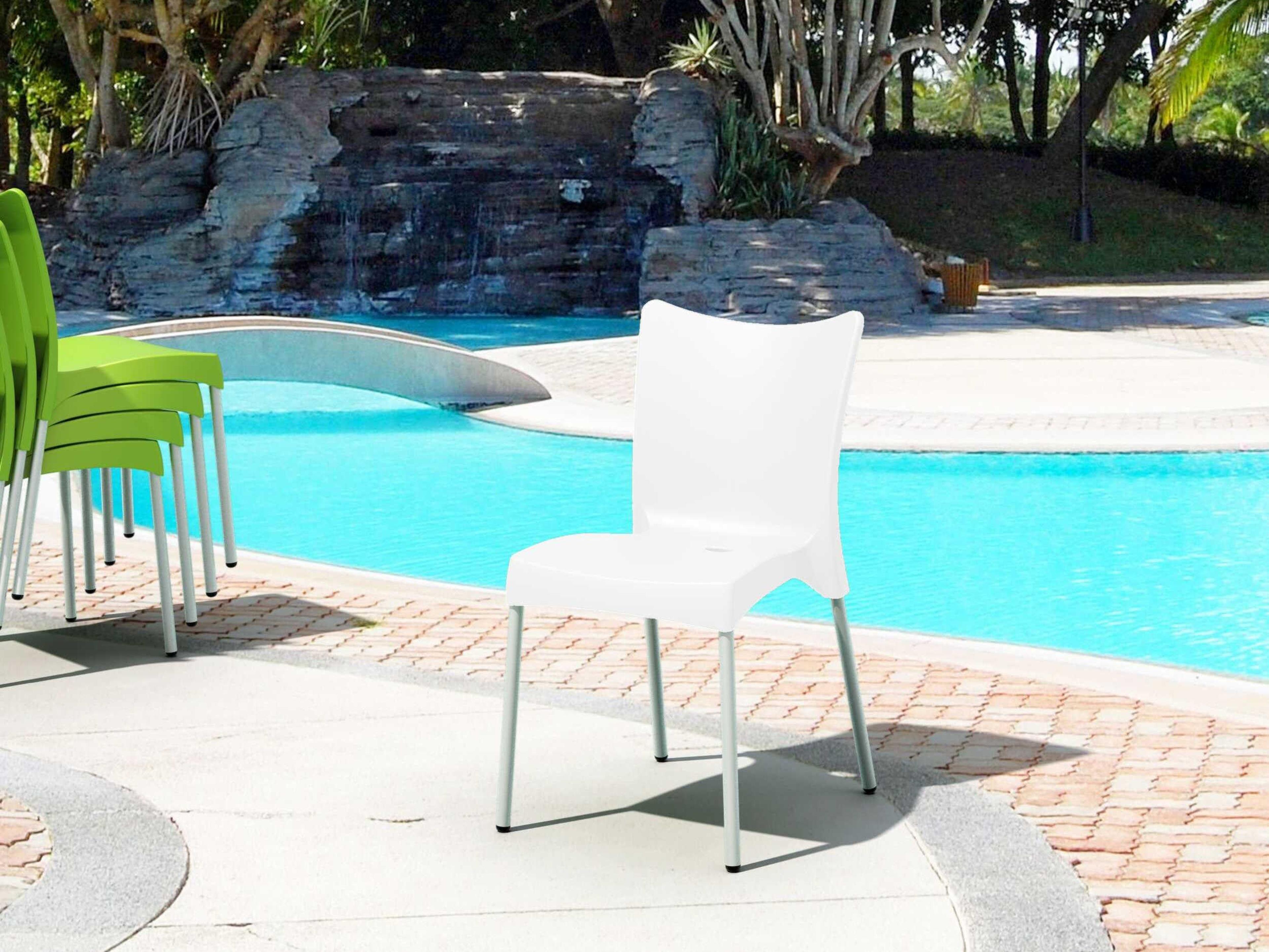 Compamia Juliette White Aluminum Resin Dining Chair