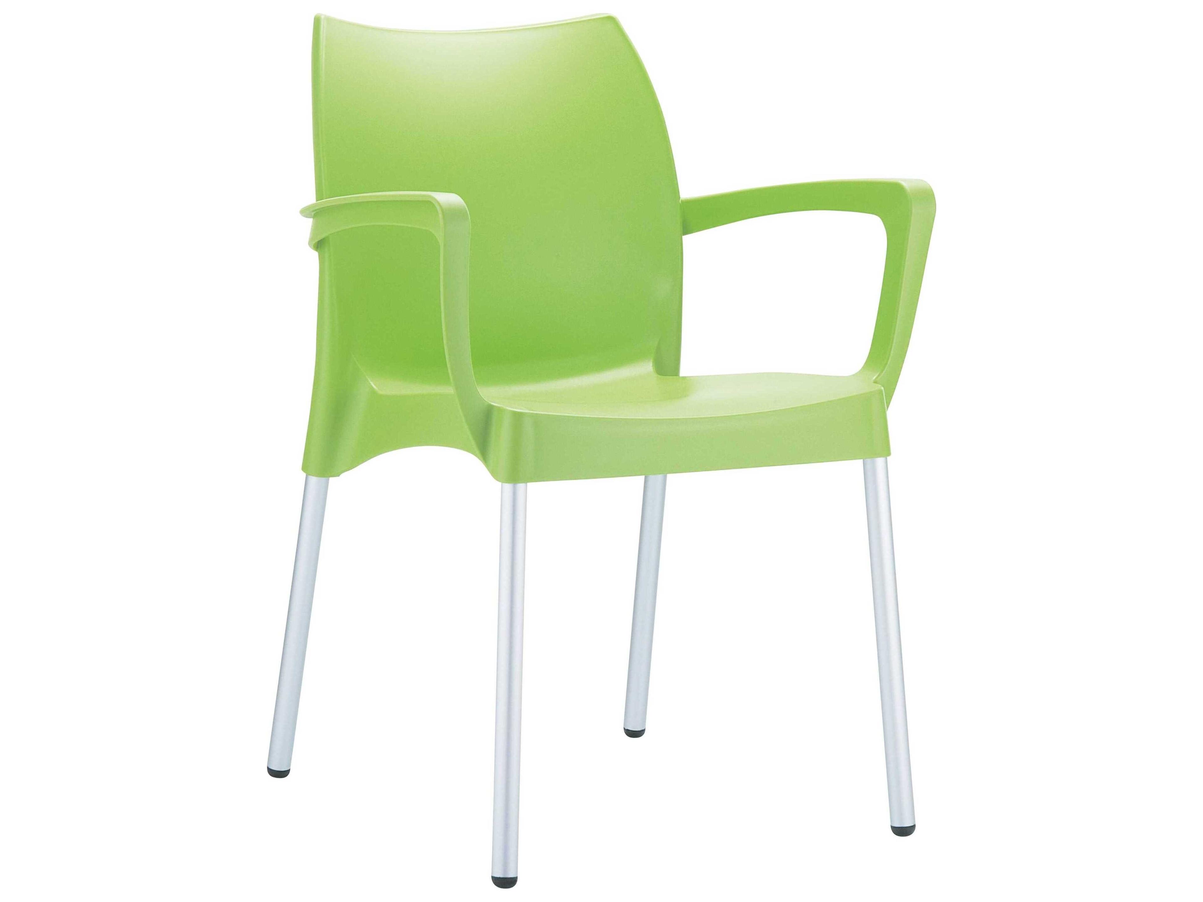 Dolce Apple Green Aluminum Resin Dining Chair