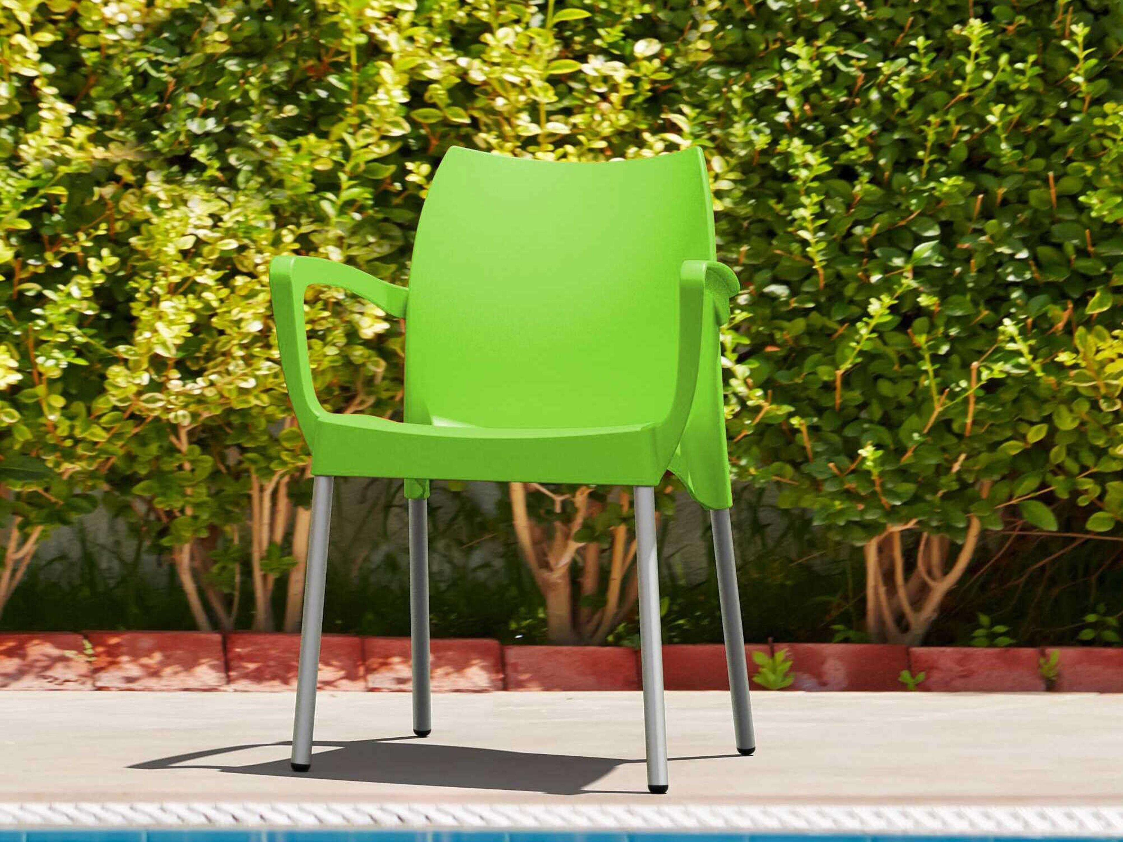 Compamia Dolce Apple Green Aluminum Resin Dining Chair