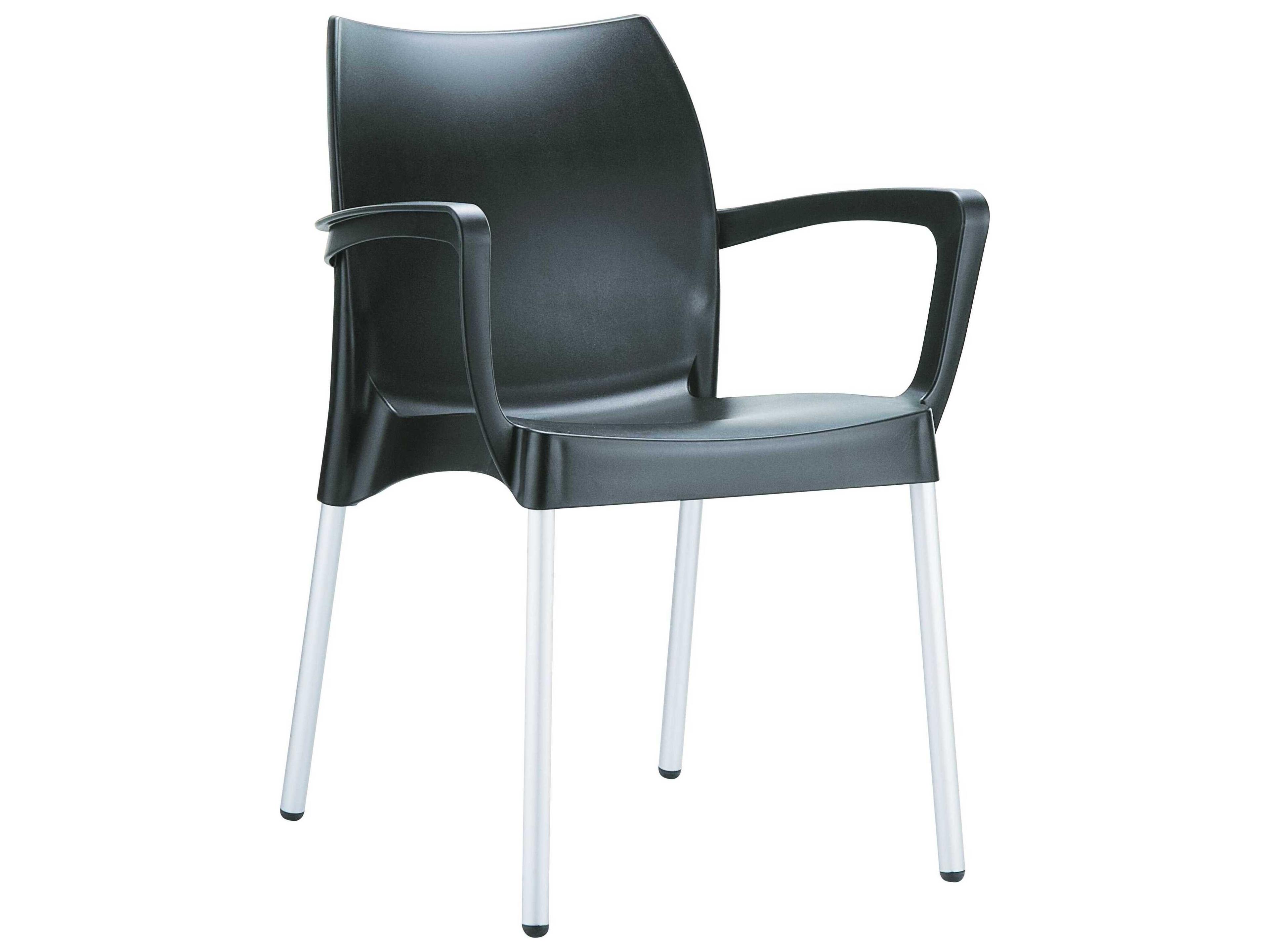 Dolce Black Aluminum Resin Dining Chair