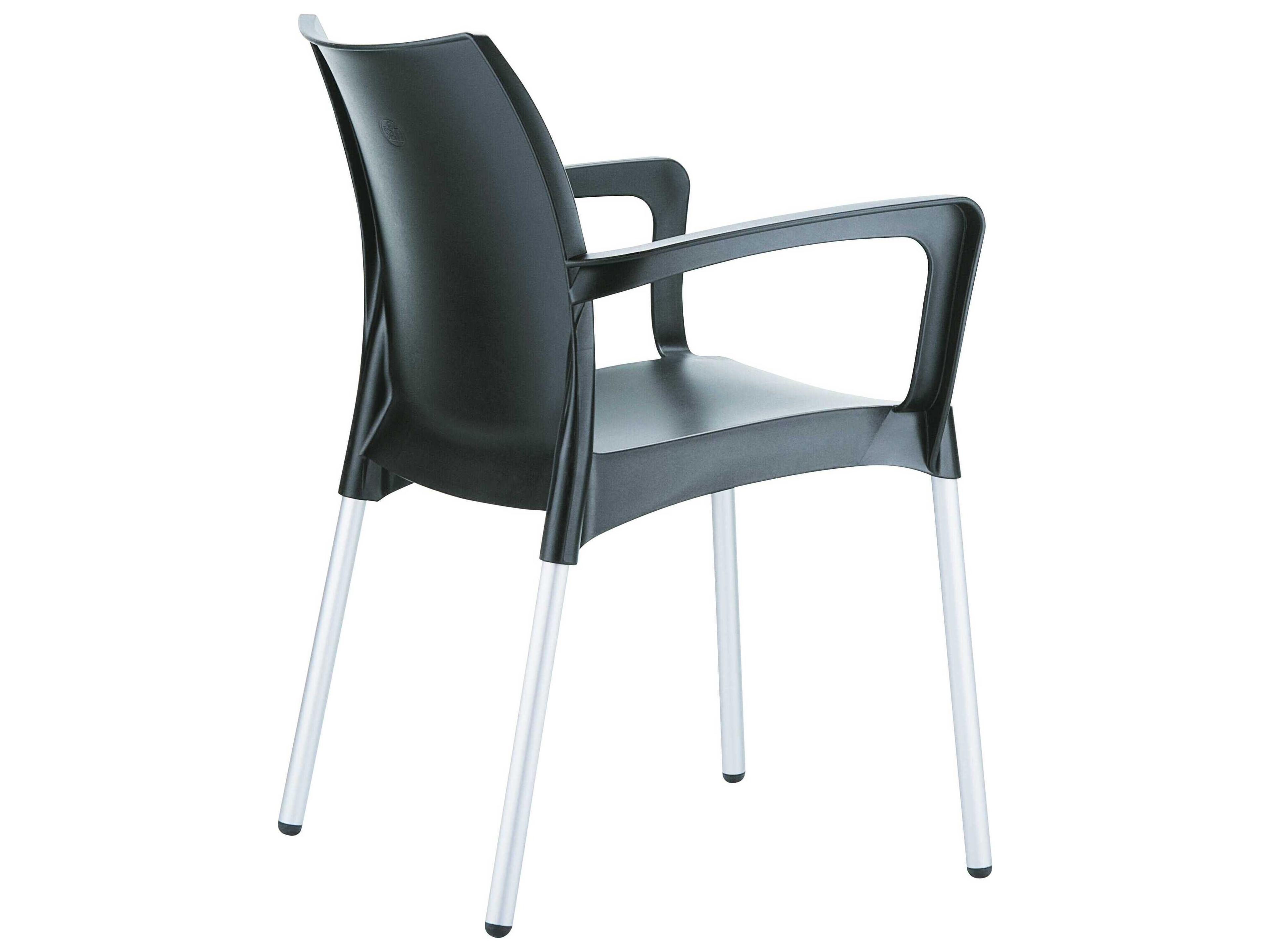 Compamia Dolce Black Aluminum Resin Dining Chair