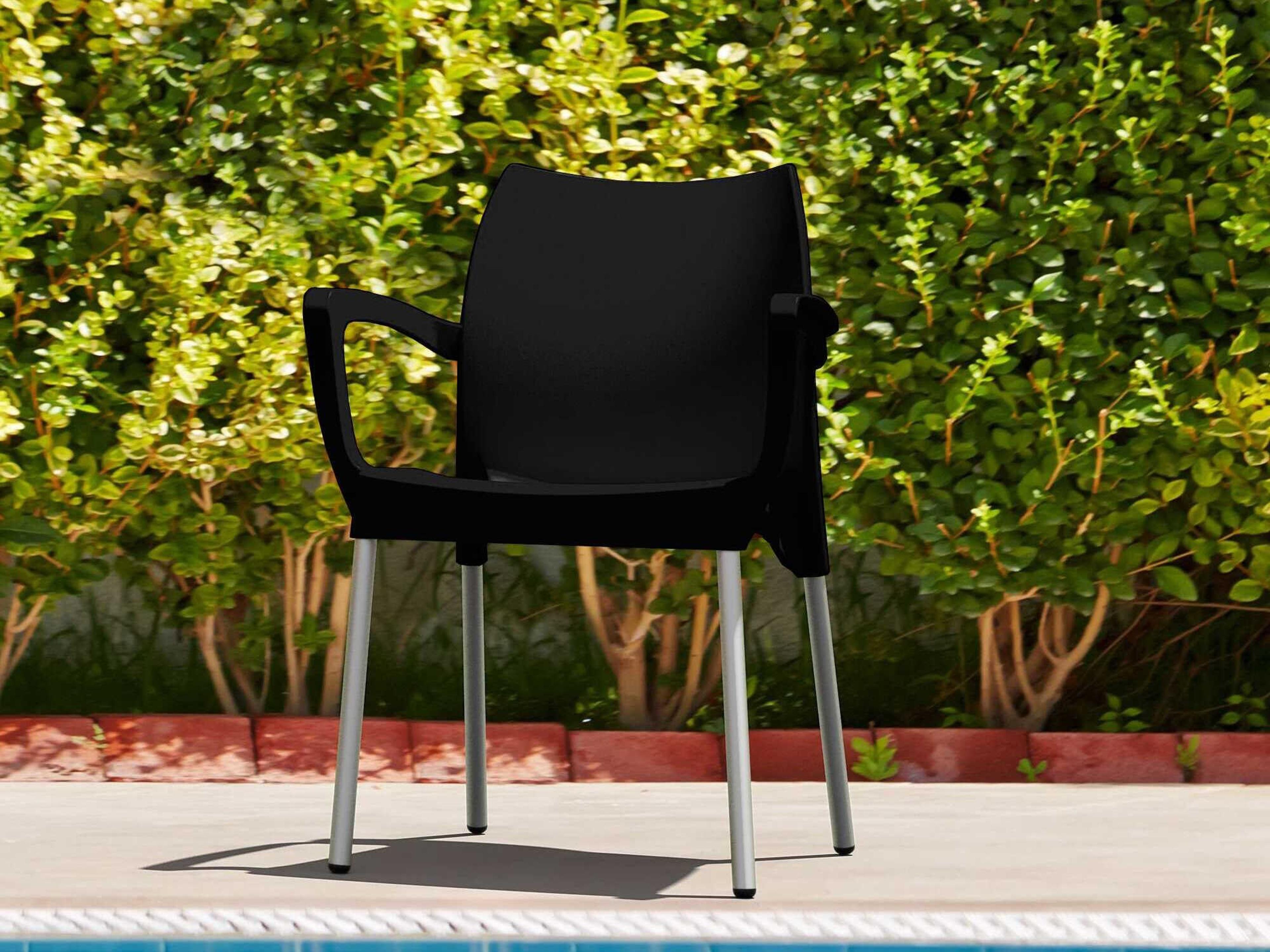 Compamia Dolce Black Aluminum Resin Dining Chair