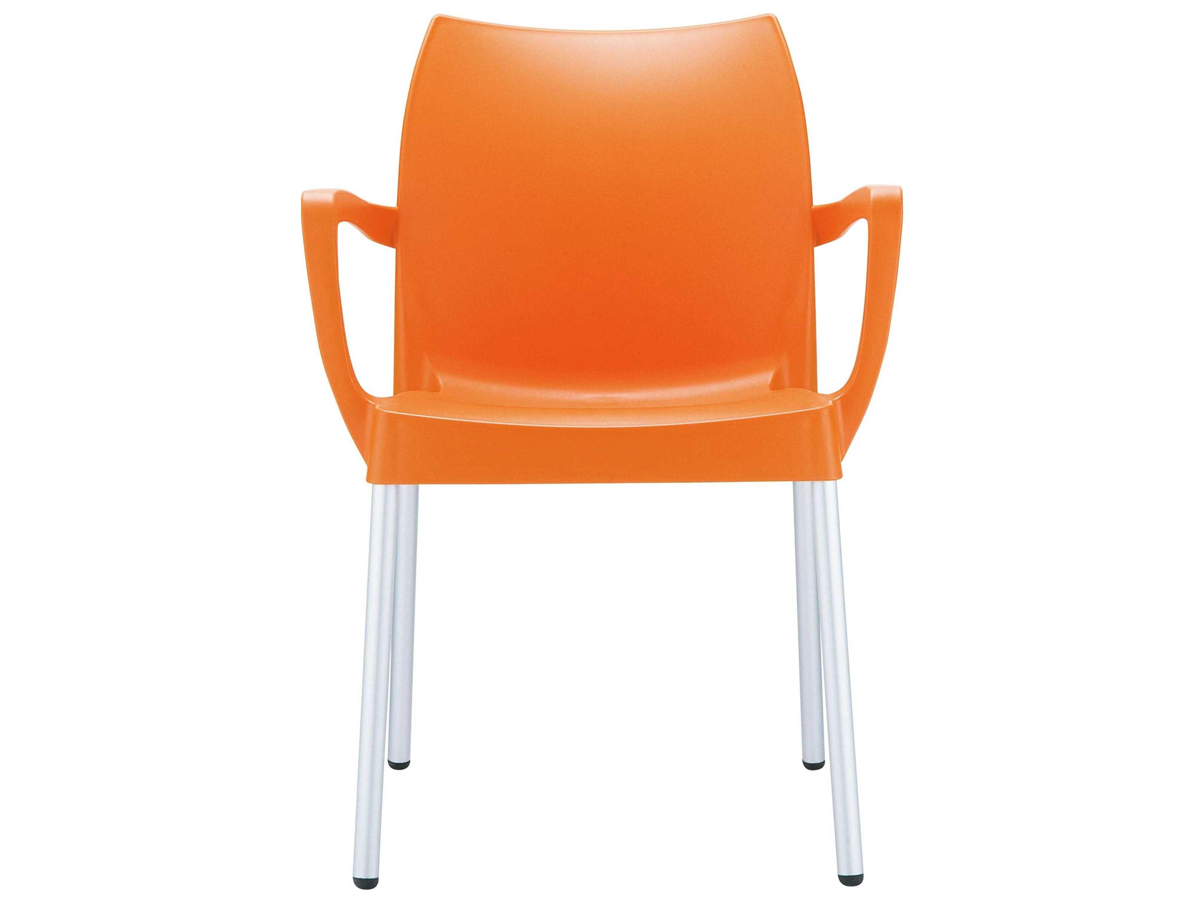 Compamia Dolce Orange Aluminum Resin Dining Chair
