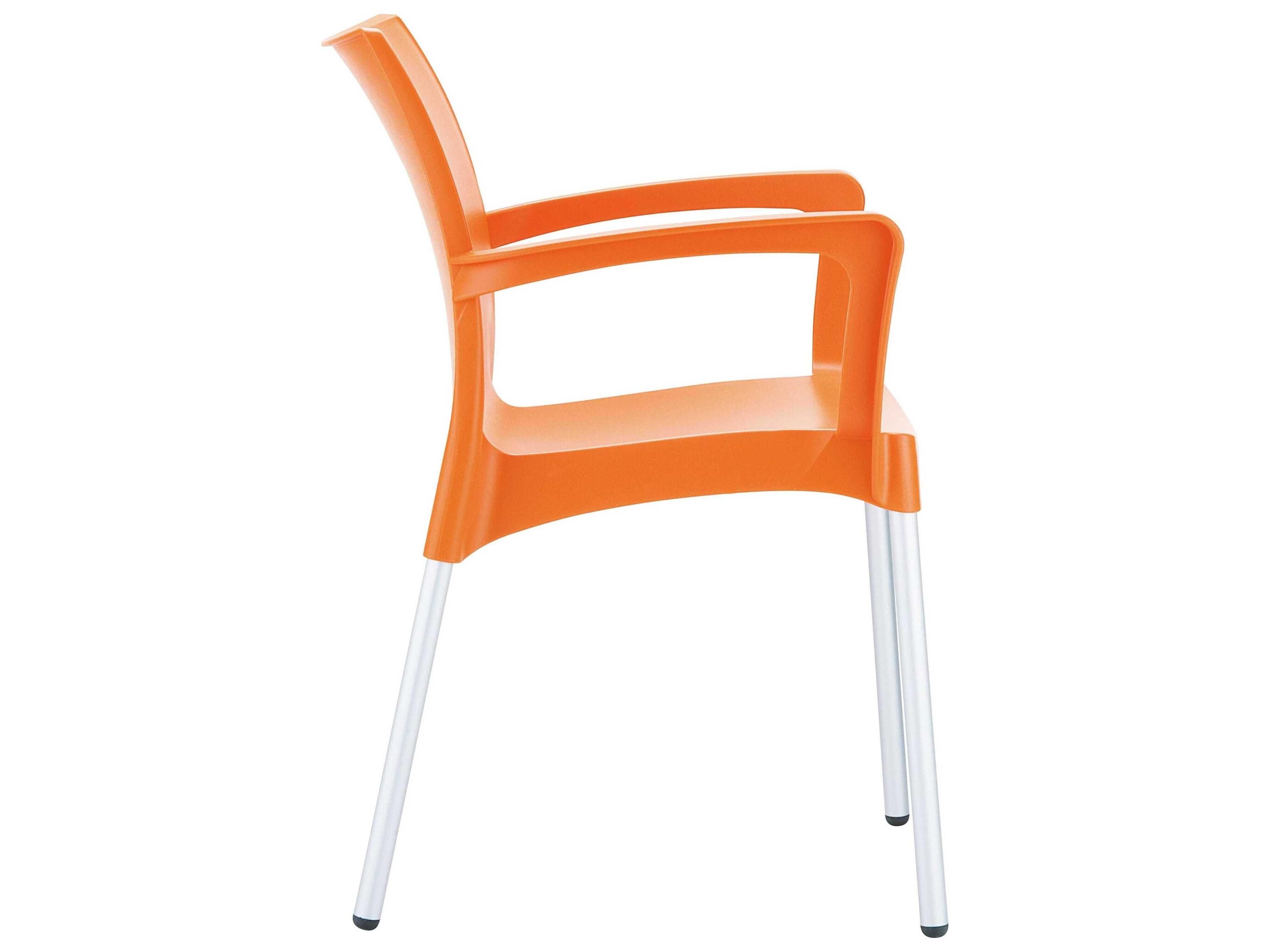 Compamia Dolce Orange Aluminum Resin Dining Chair