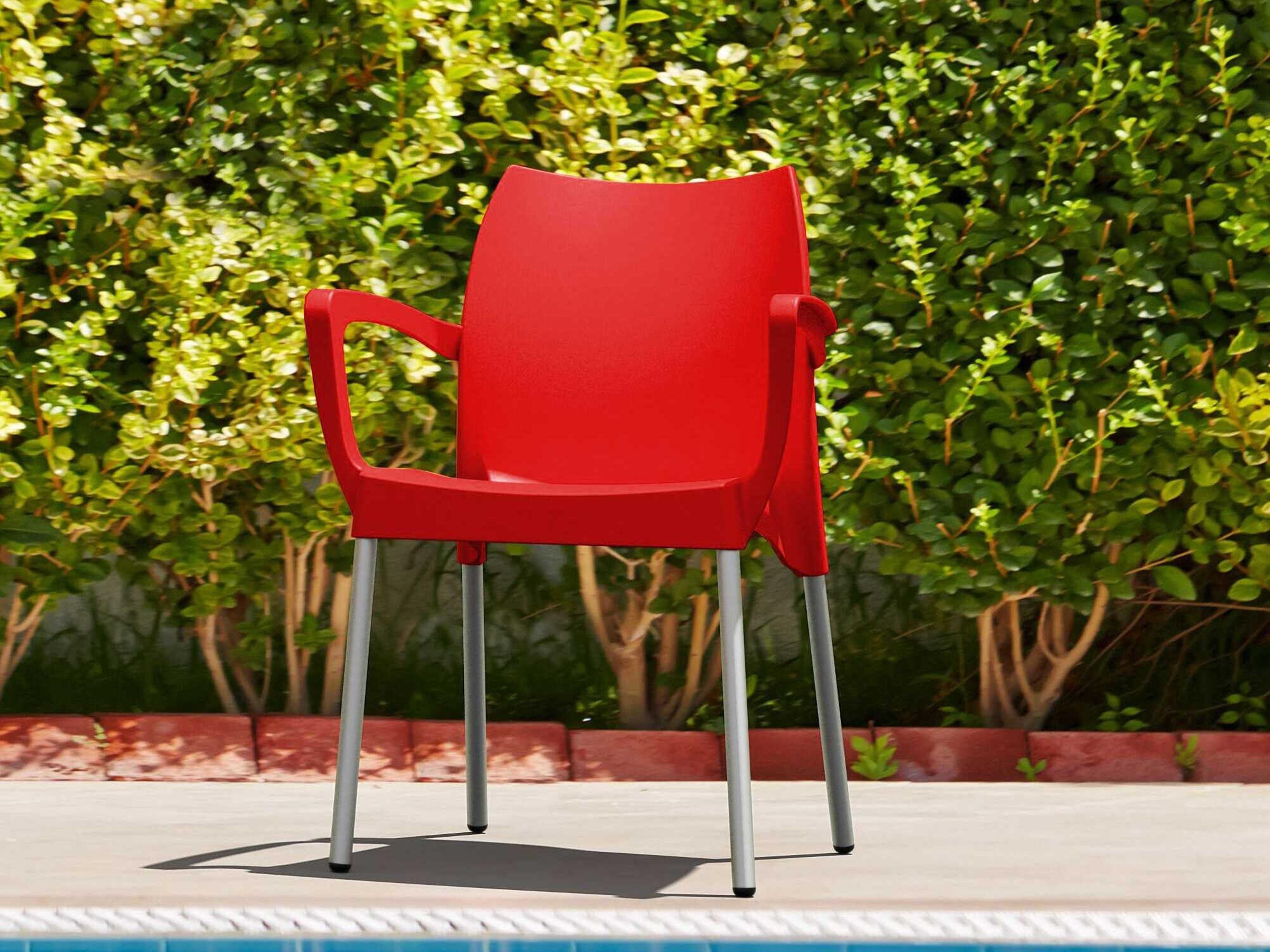 Compamia Dolce Red Aluminum Resin Dining Chair