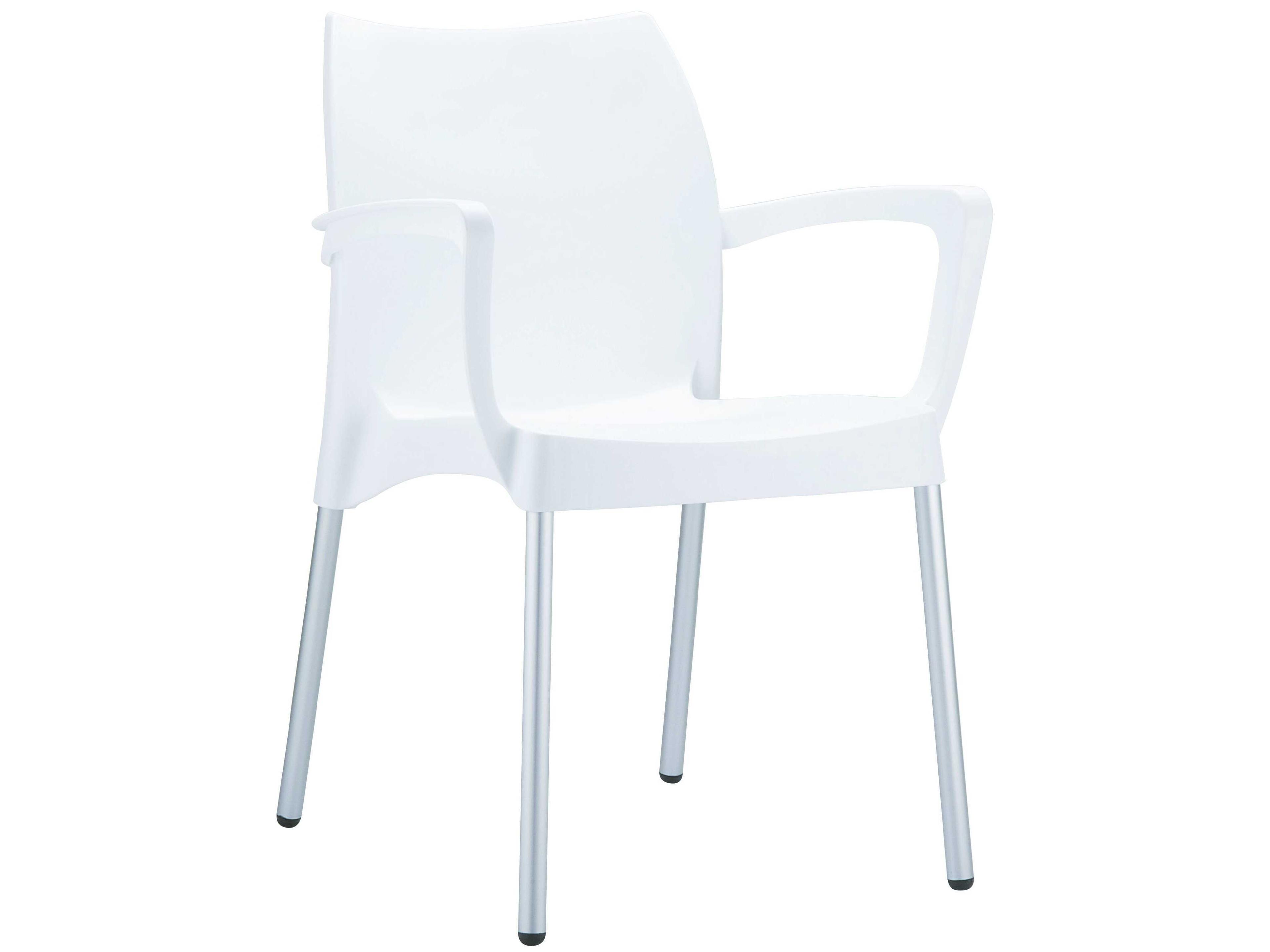Dolce White Aluminum Resin Dining Chair