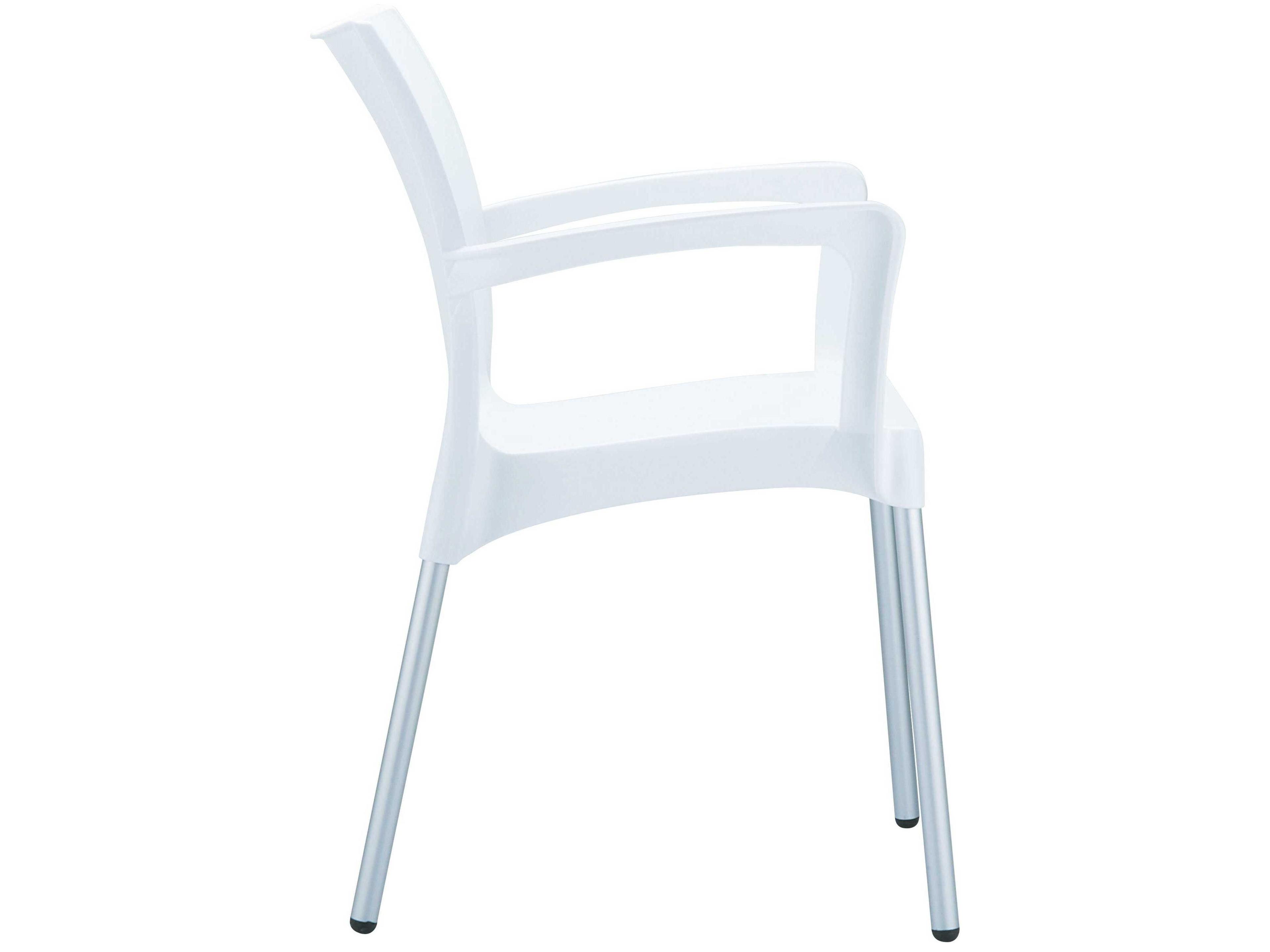 Compamia Dolce White Aluminum Resin Dining Chair