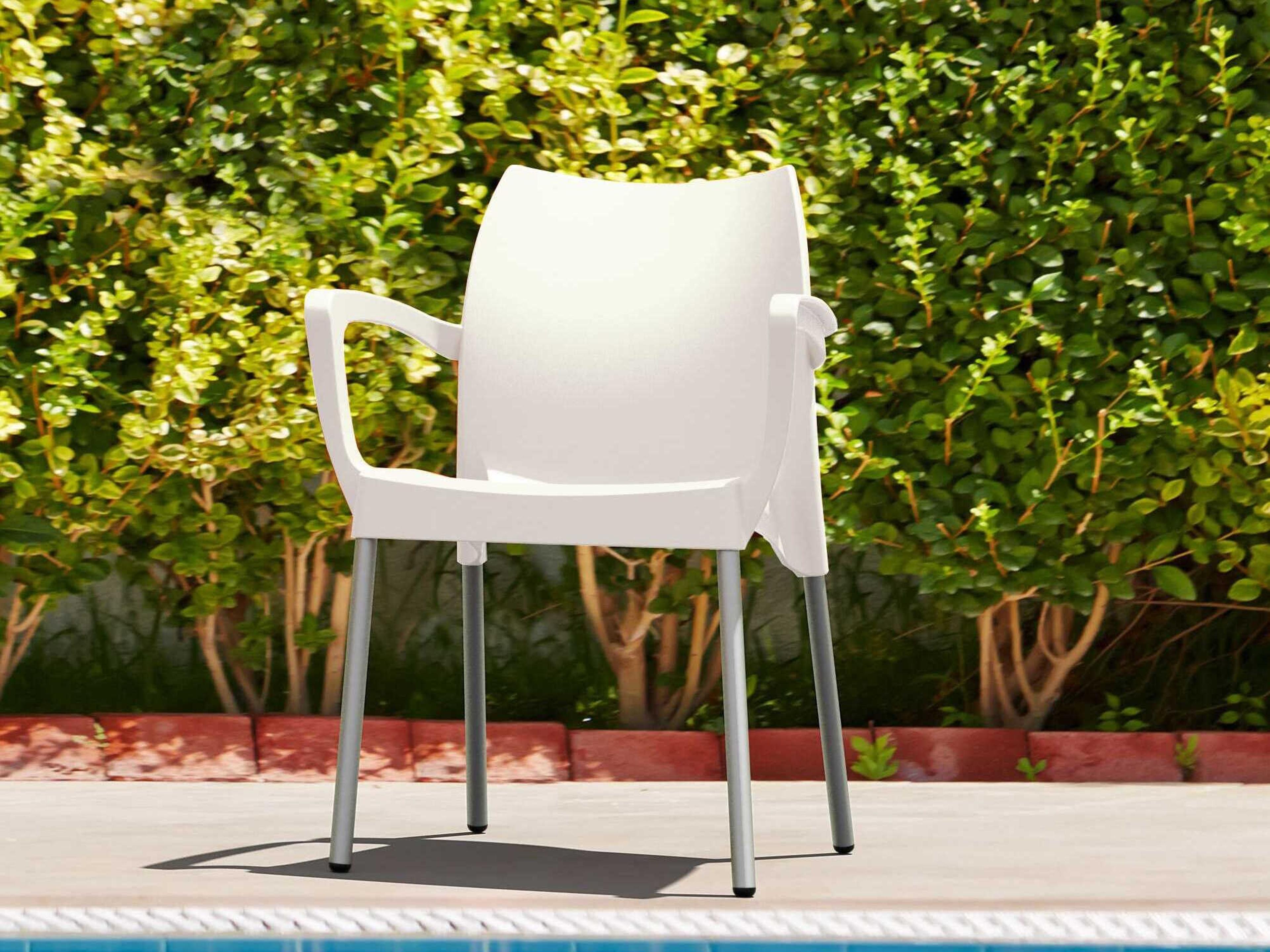 Compamia Dolce White Aluminum Resin Dining Chair