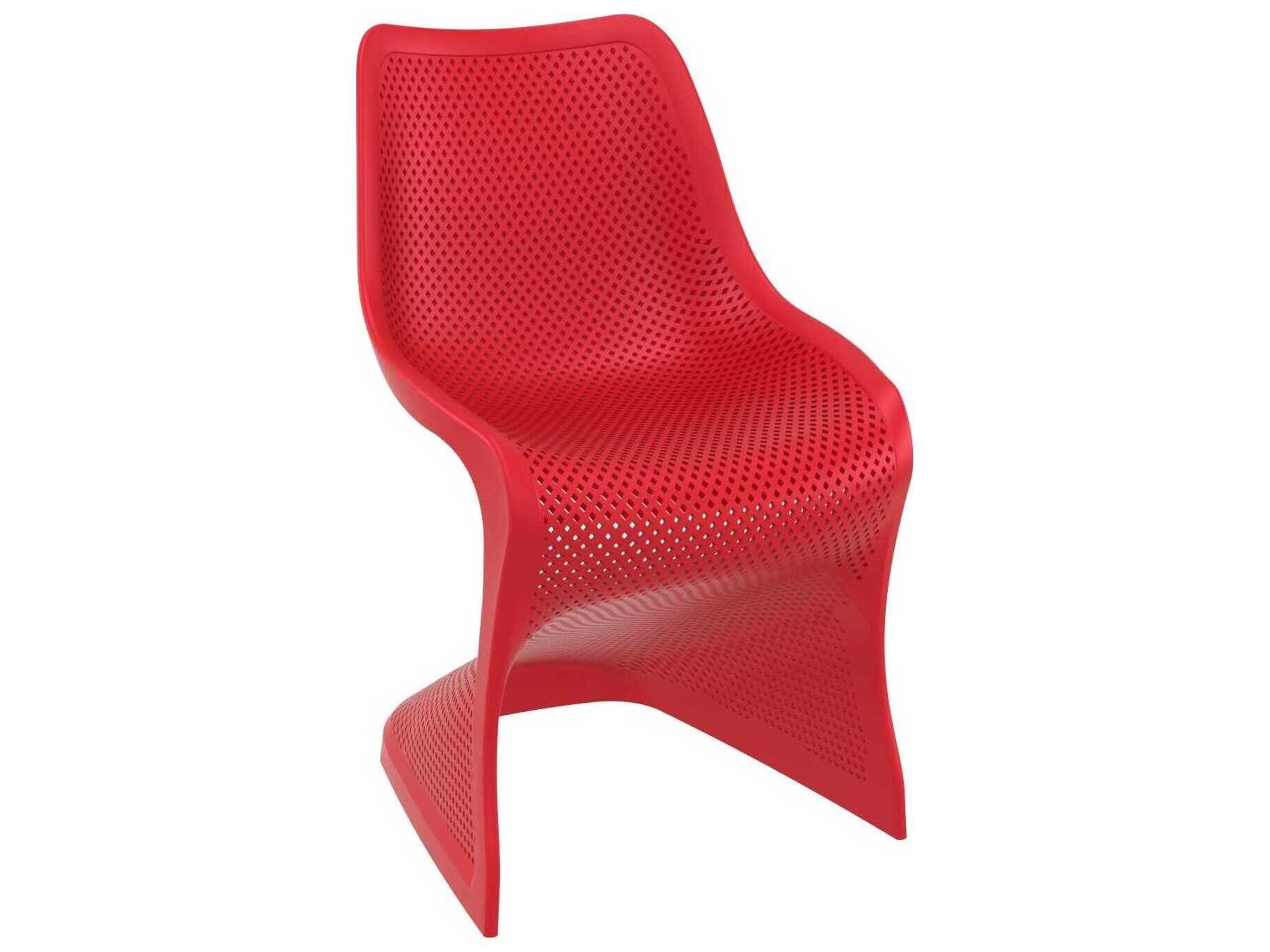 Bloom Red Resin Dining Chair